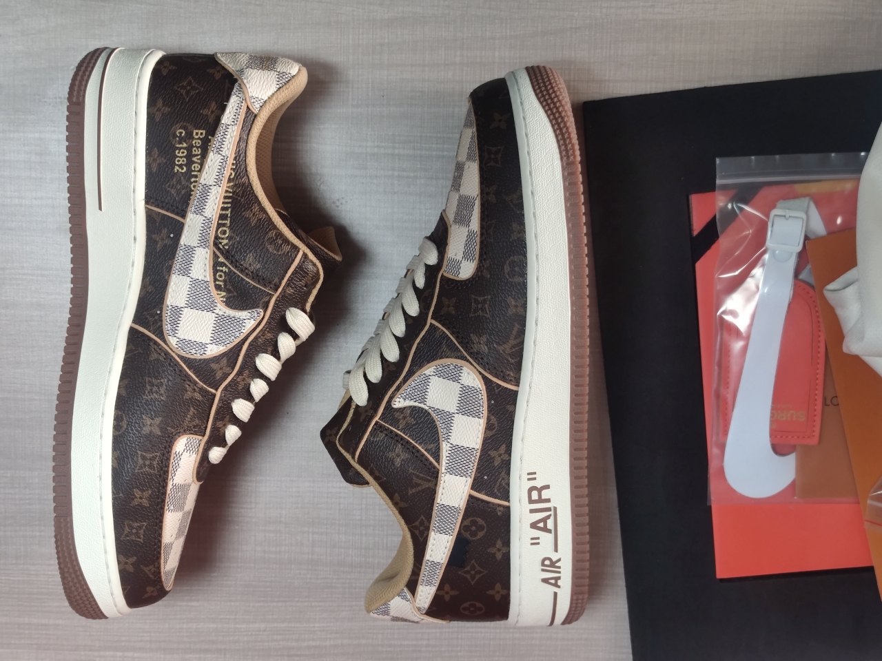 Air Force 1 Low Louis Vuitton Monogram Brown Damier Azur