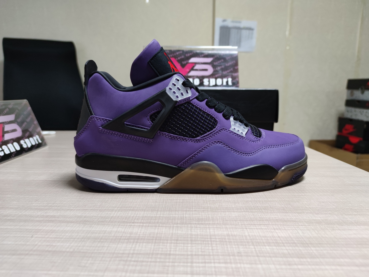 Jordan 4 Retro Purple and black