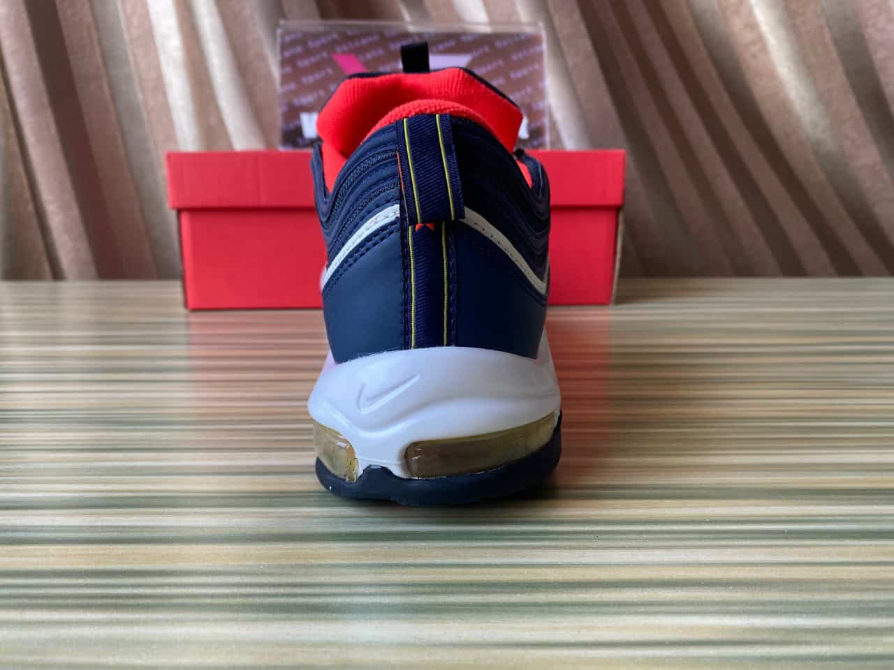 Nike Air Max 97 Midnight Navy Habanero Red 921826-403