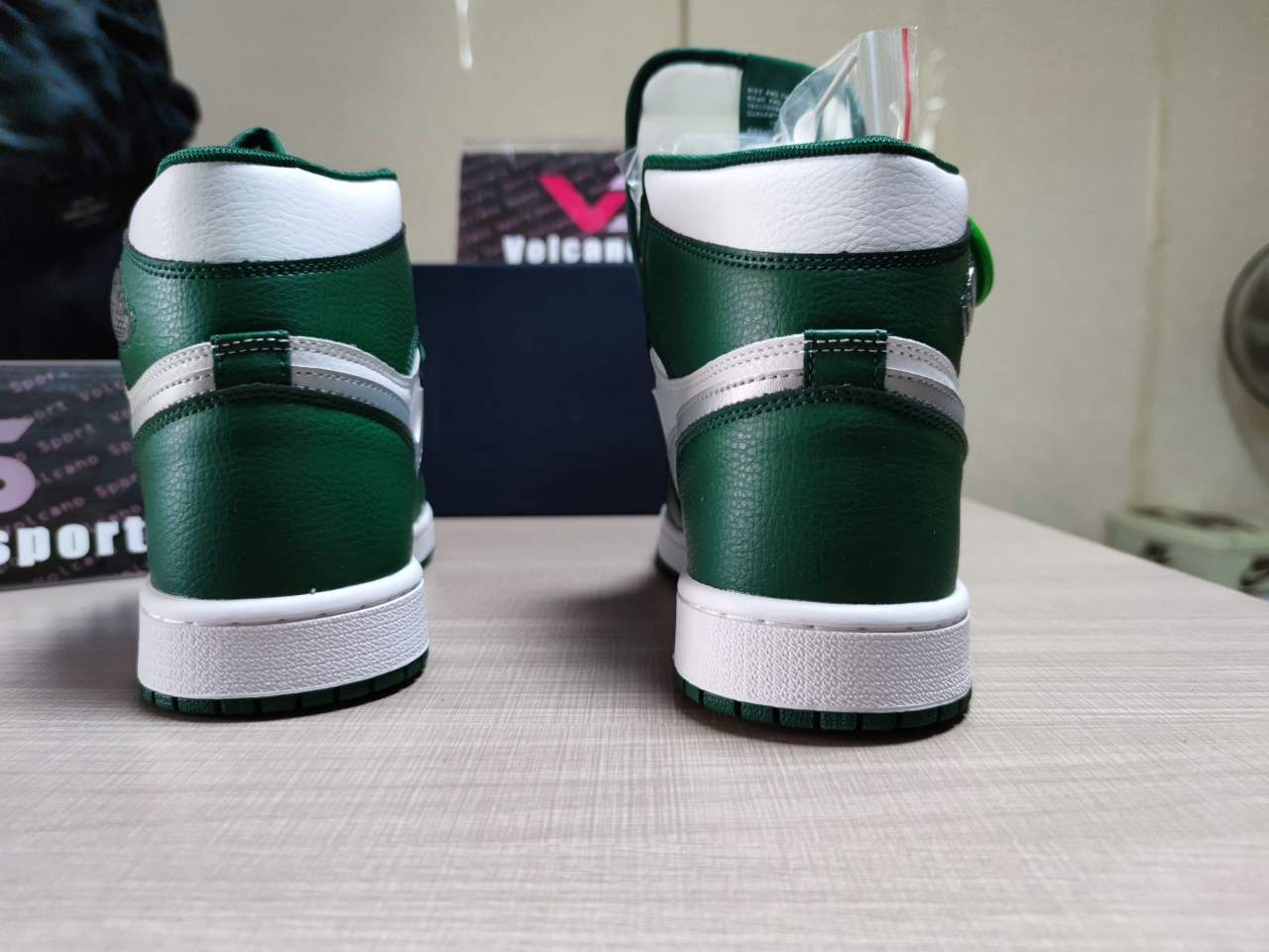 Jordan 1 High OG Green and white
