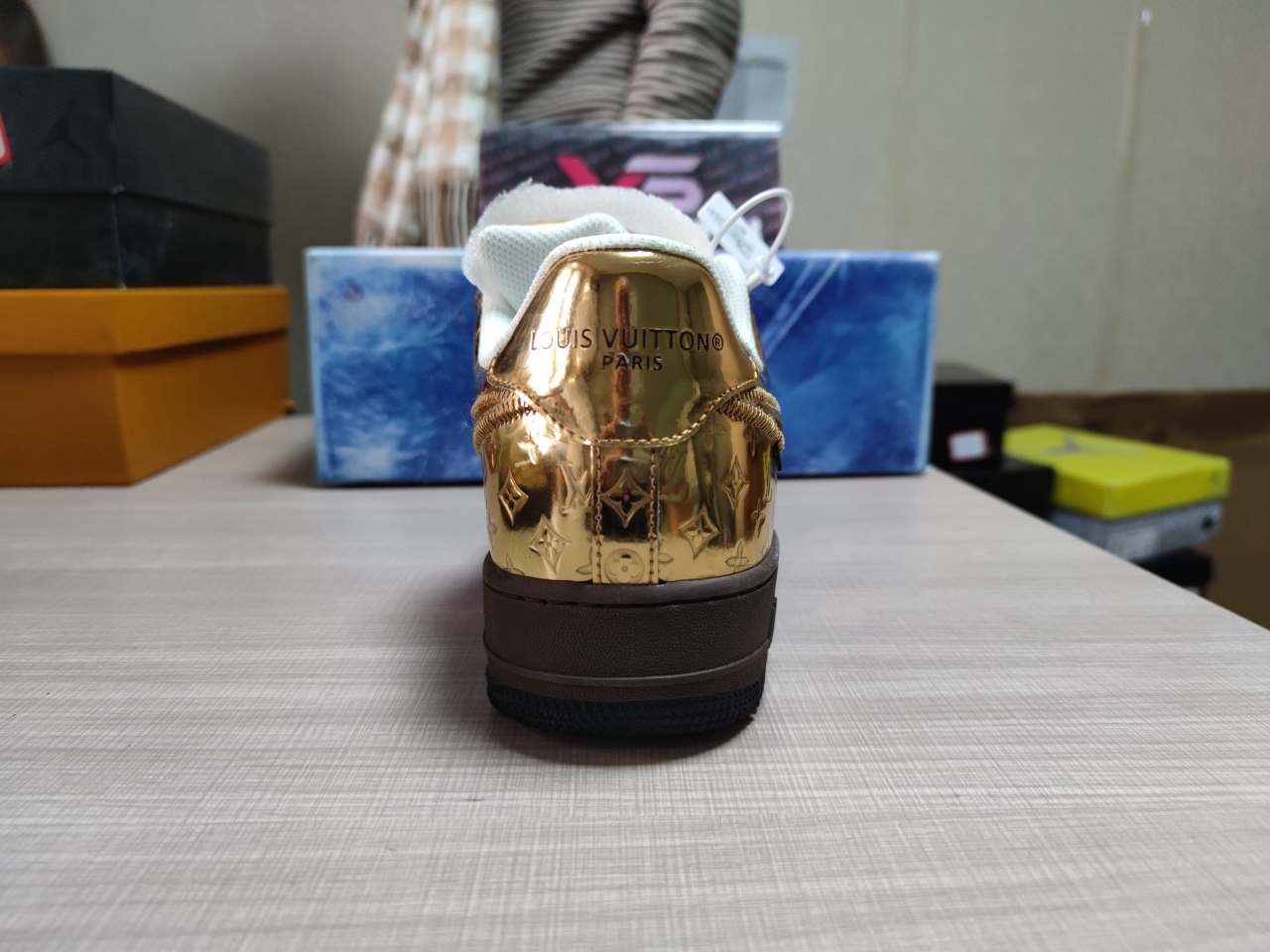 LV x Air Force 1 Low By Virgil Abloh Metallic Gold