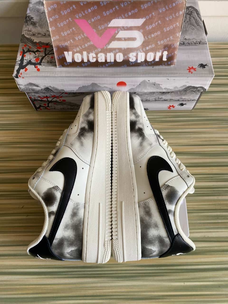 Air Force 1 07 Low Beige Black Painting BL1522-088