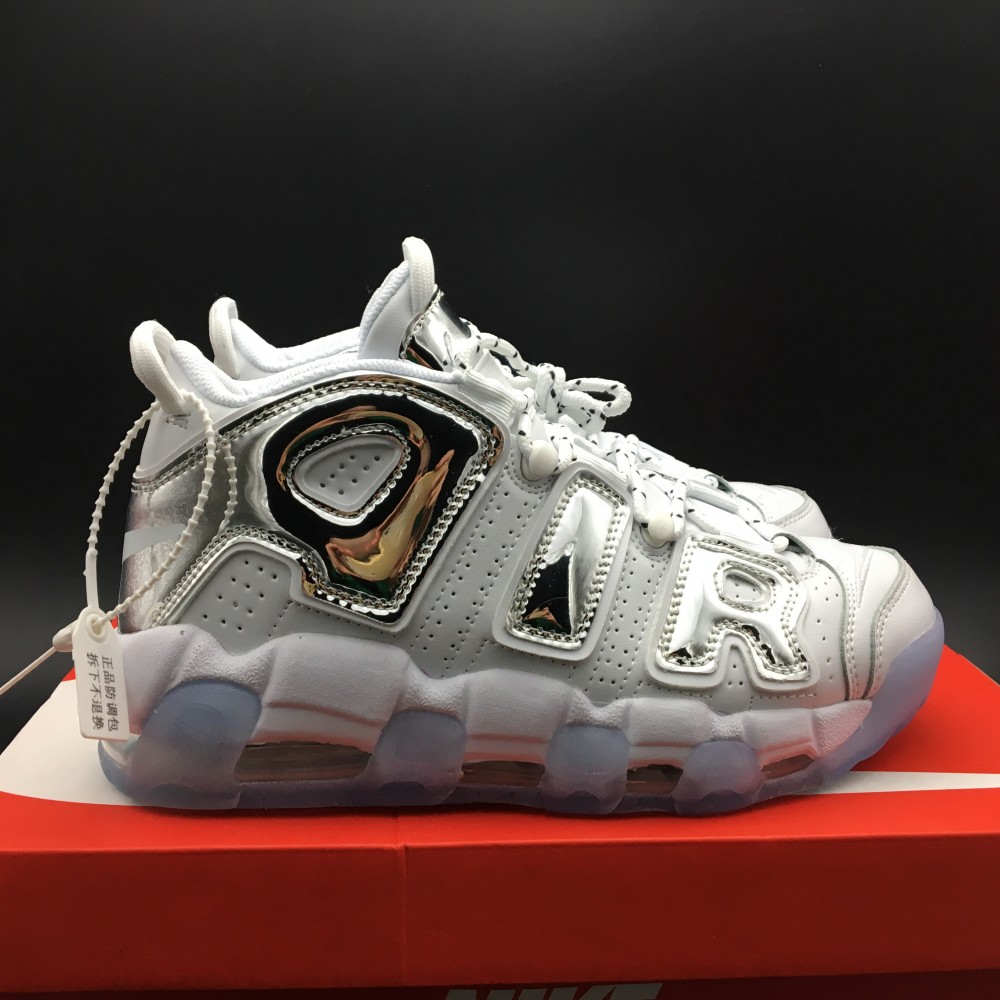 Nike Air More Uptempo Chrome White (Women's) 917593-100