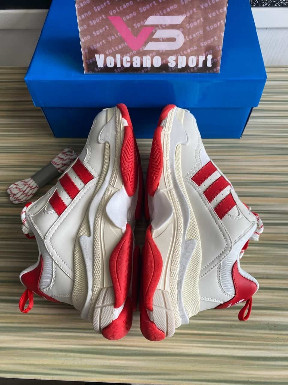 Balenciaga x Adidas Triple S Sneakers - White Red Model