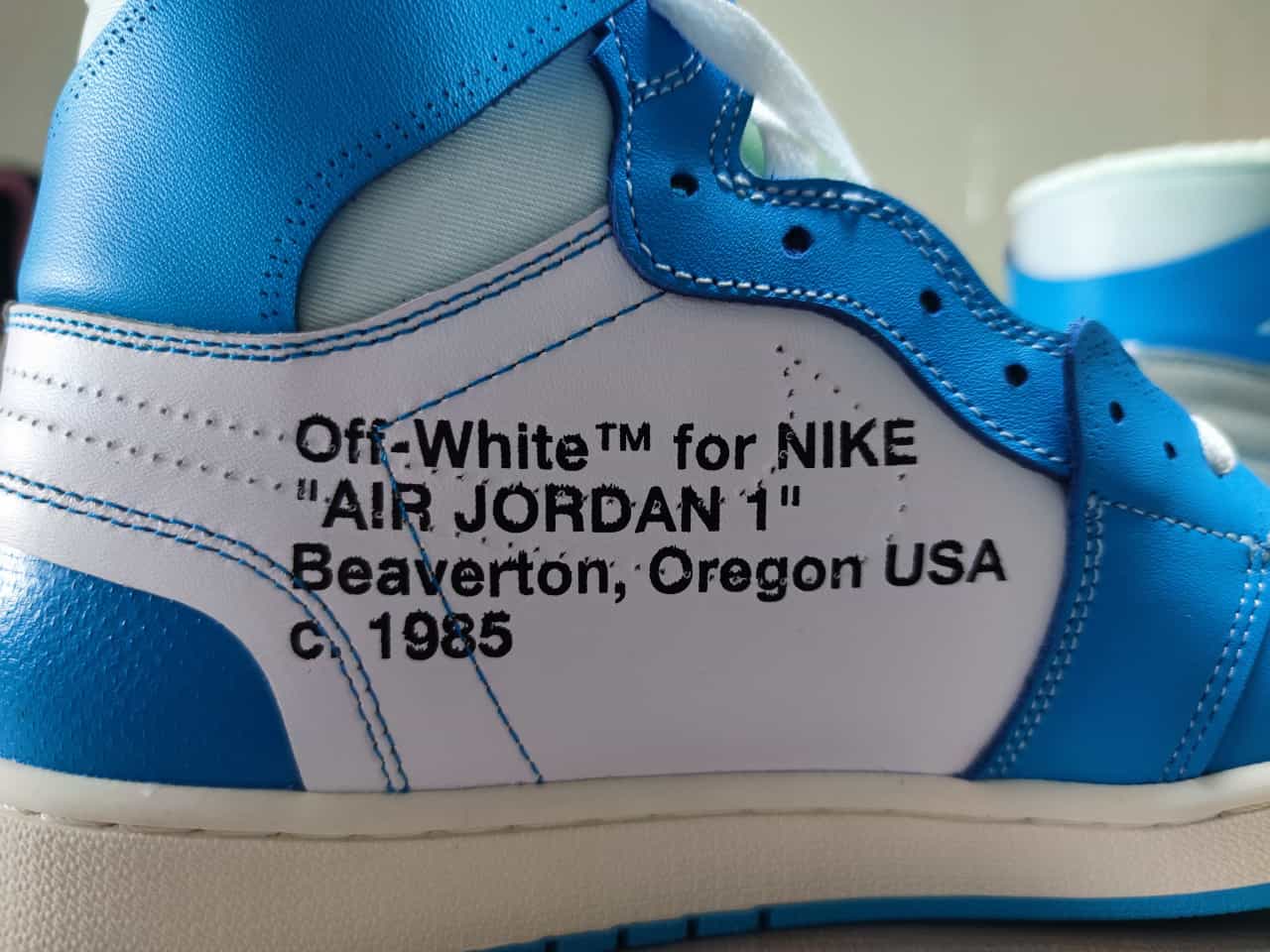 OFF-WHITE x Air Jordan 1“UNC”AQ0818-168