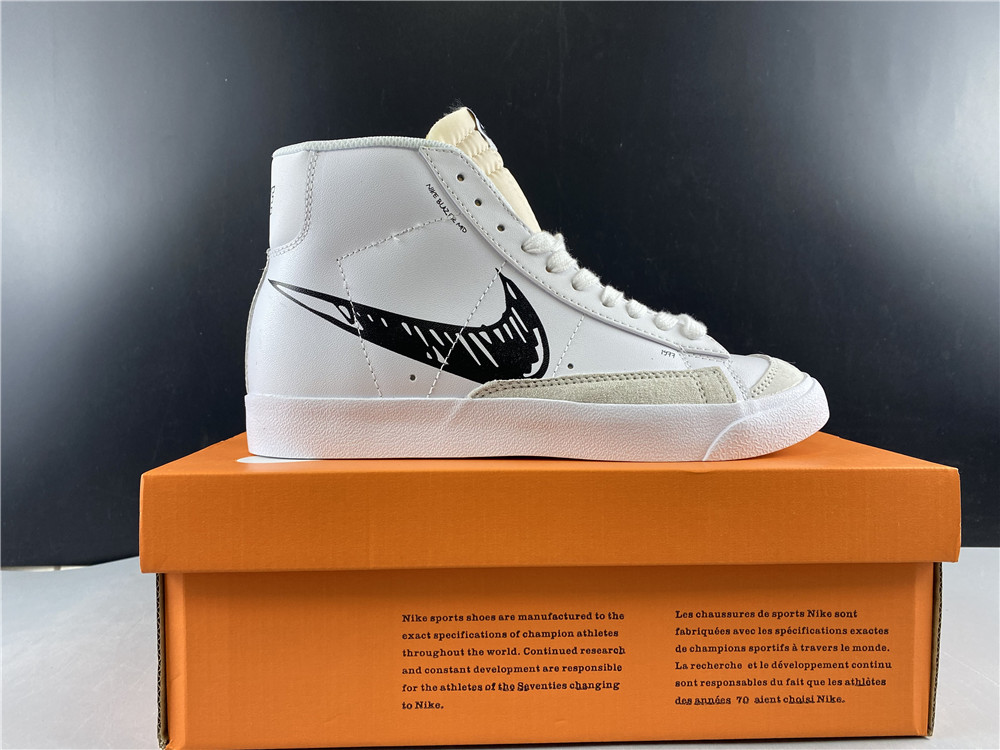 Nike Blazer Mid 77 Sketch White Black CW7580-101