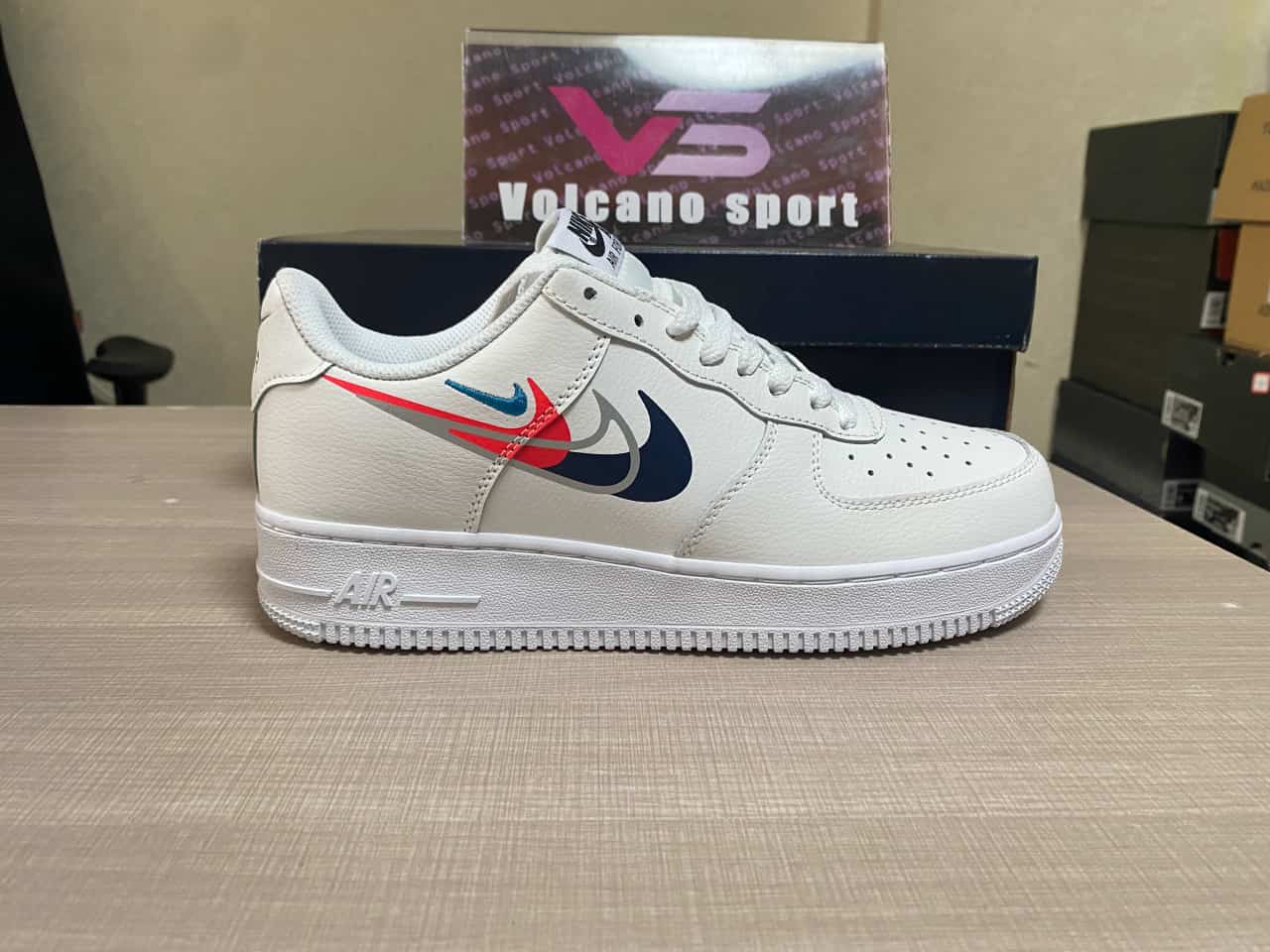 Air Force 1 Low '07 Quadruple Swoosh White Navy Crimson FJ4226-100