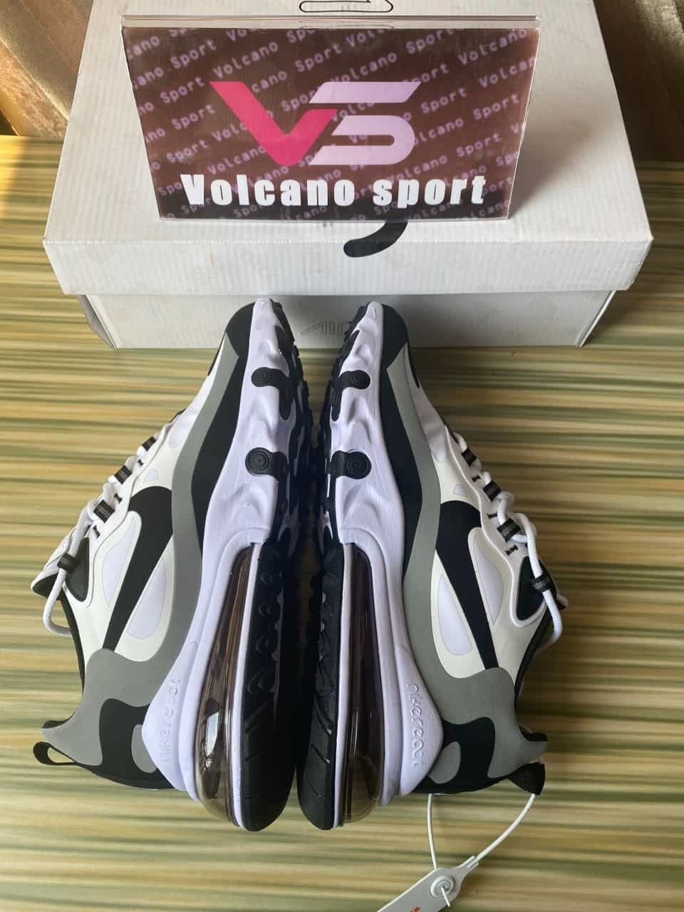 Air Max 270 React White Black Metallic Pewter CT1264-101