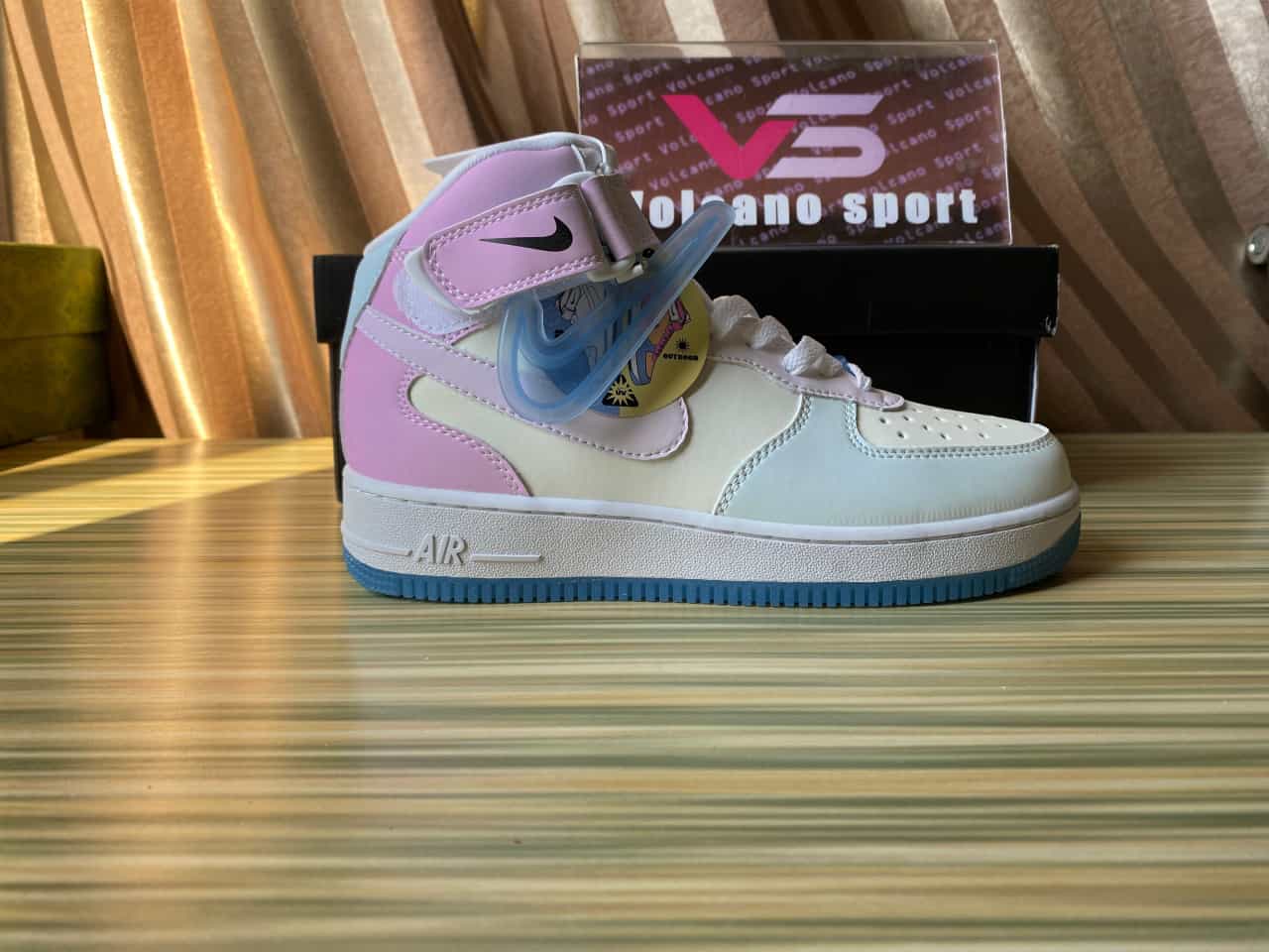 Nike Force 1 07 LX Mid White University BluePink Black DA8301-102
