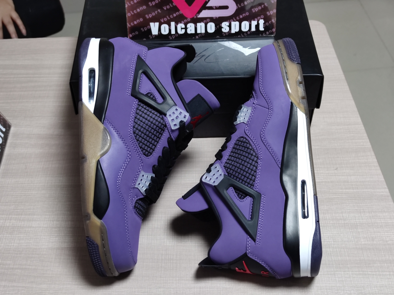 Jordan 4 Retro Purple and black
