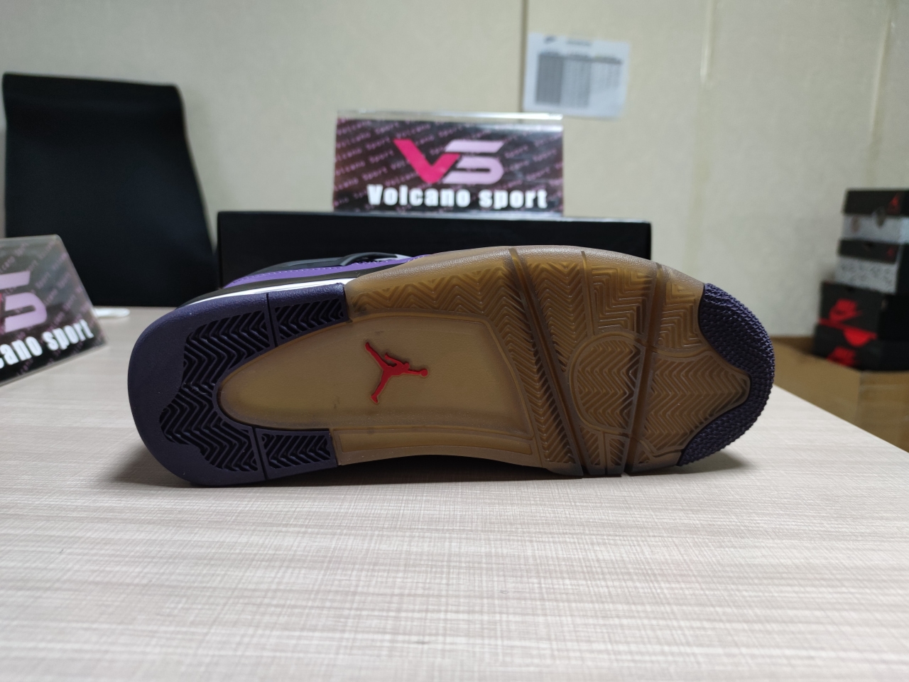 Jordan 4 Retro Purple and black