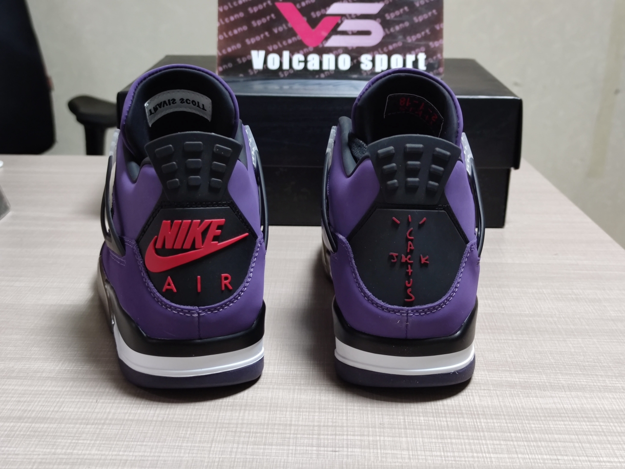 Jordan 4 Retro Purple and black