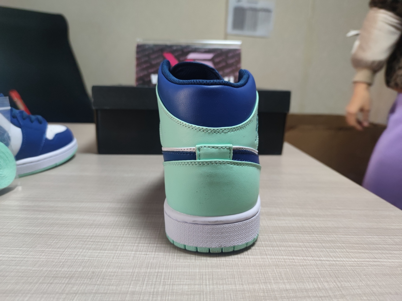 Jordan 1 Mid Mystic Navy Mint Foam 554724 413