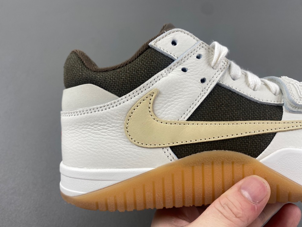 Travis Scott x Jordan Cut The Check New inverted hook White brown burnt yellow FZ8117-100