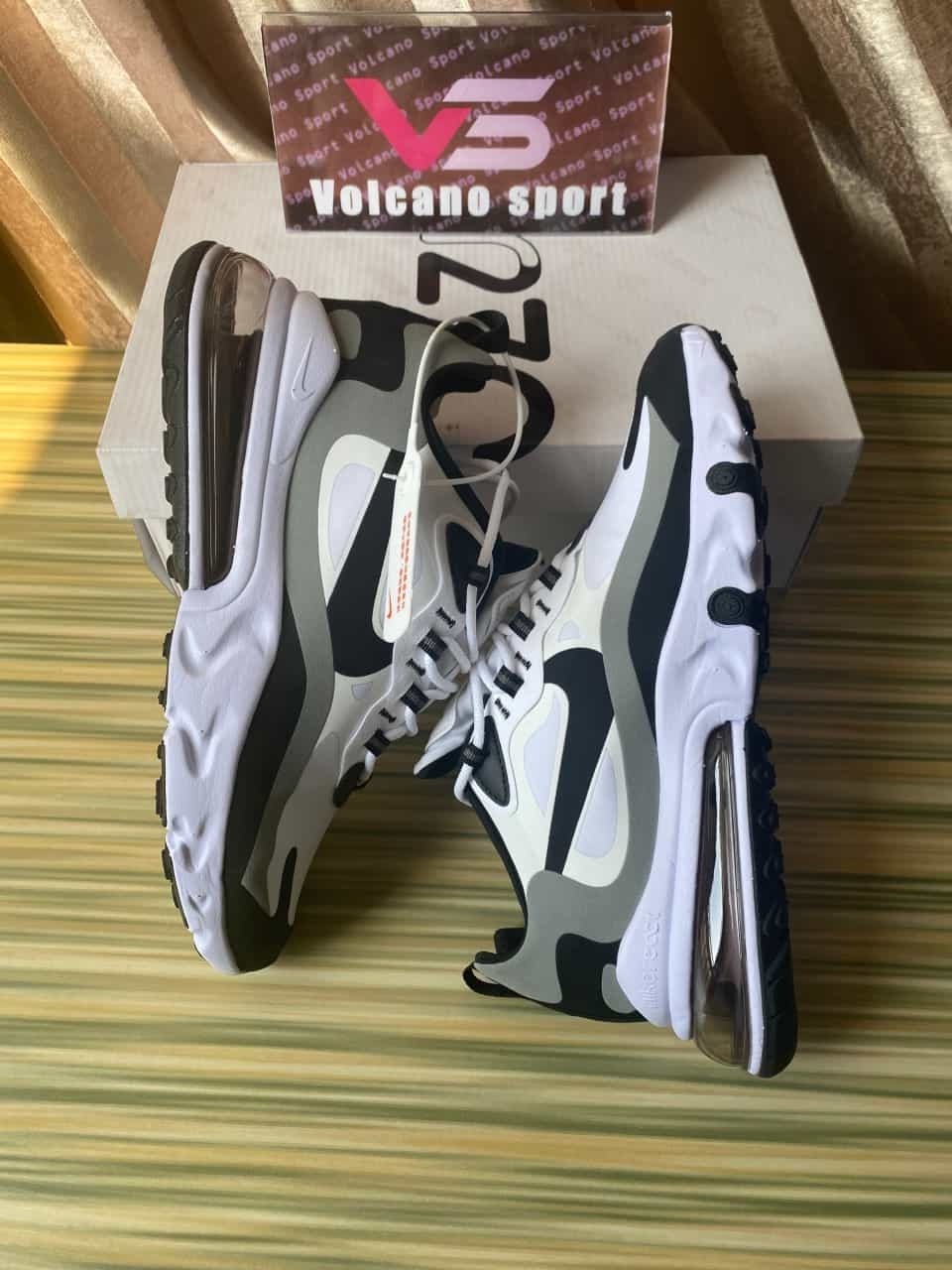 Air Max 270 React White Black Metallic Pewter CT1264-101