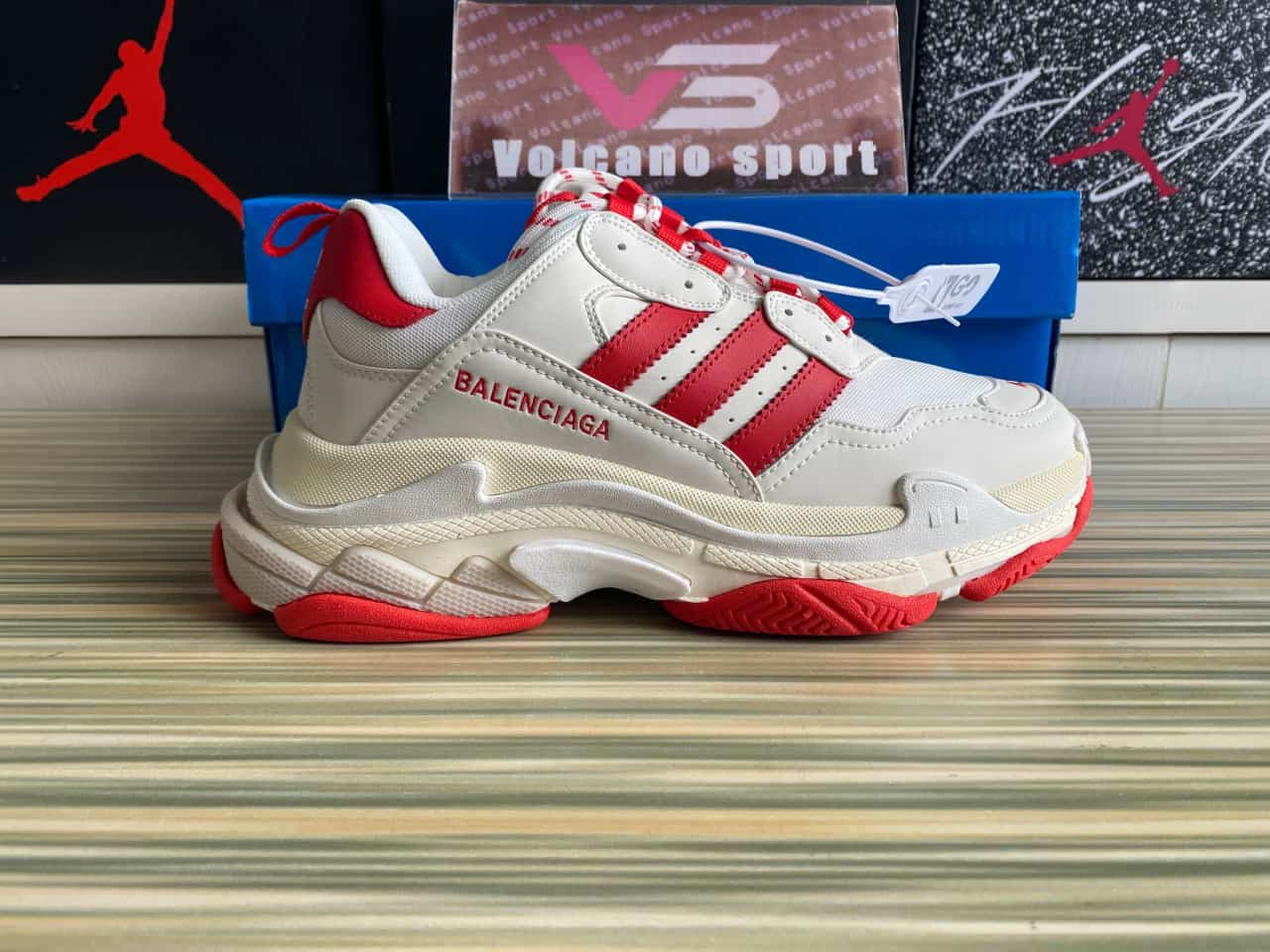 Balenciaga x Adidas Triple S Sneakers - White Red Model
