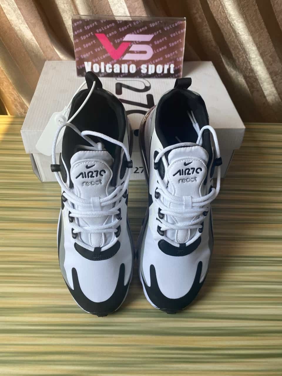 Air Max 270 React White Black Metallic Pewter CT1264-101