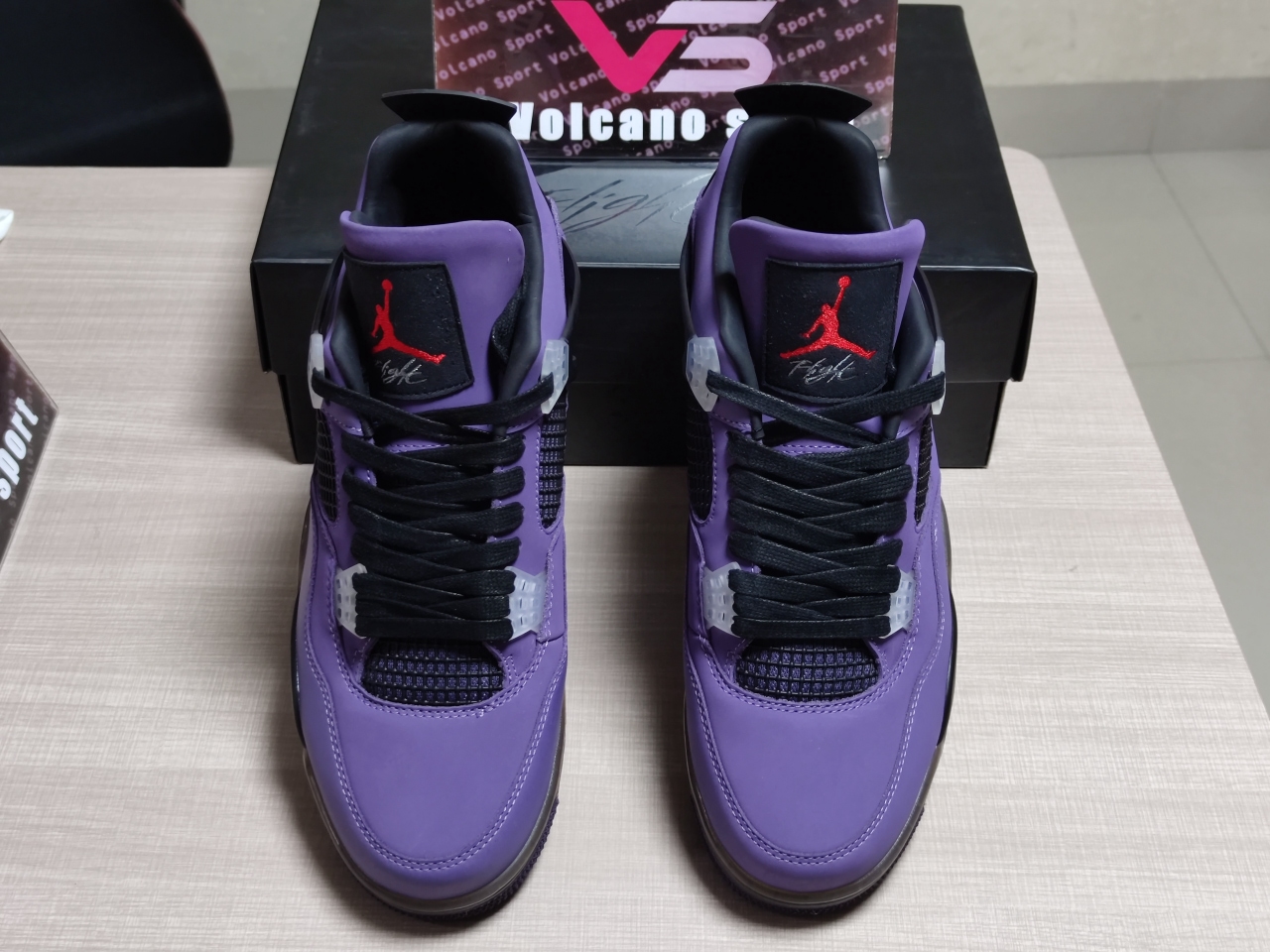 Jordan 4 Retro Purple and black