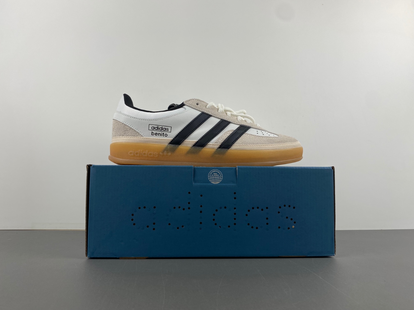 adidas Gazelle Indoor Bad Bunny Off White Black Gum Shoes