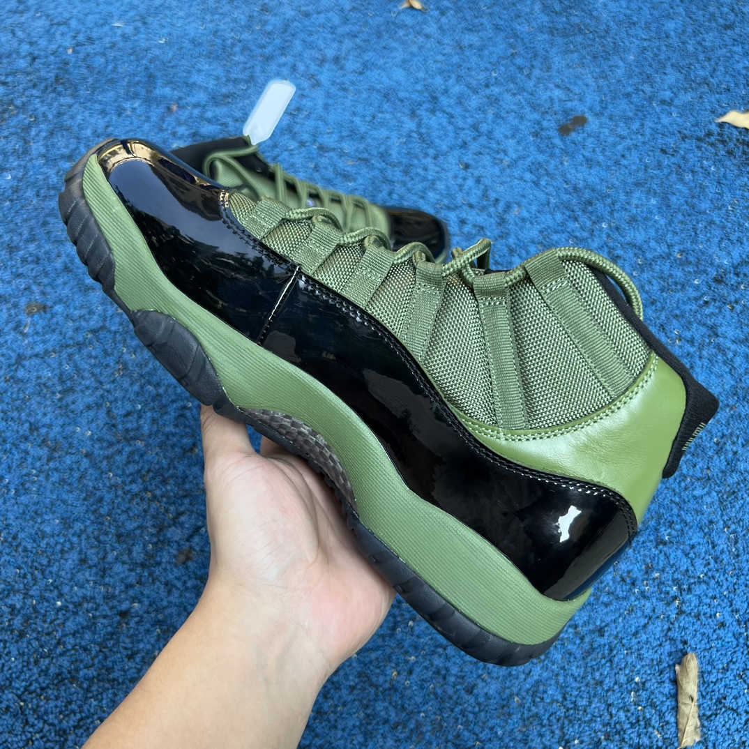 Nike Air Jordan 11 Olive Green High Top Carbon Plate CT8012-300