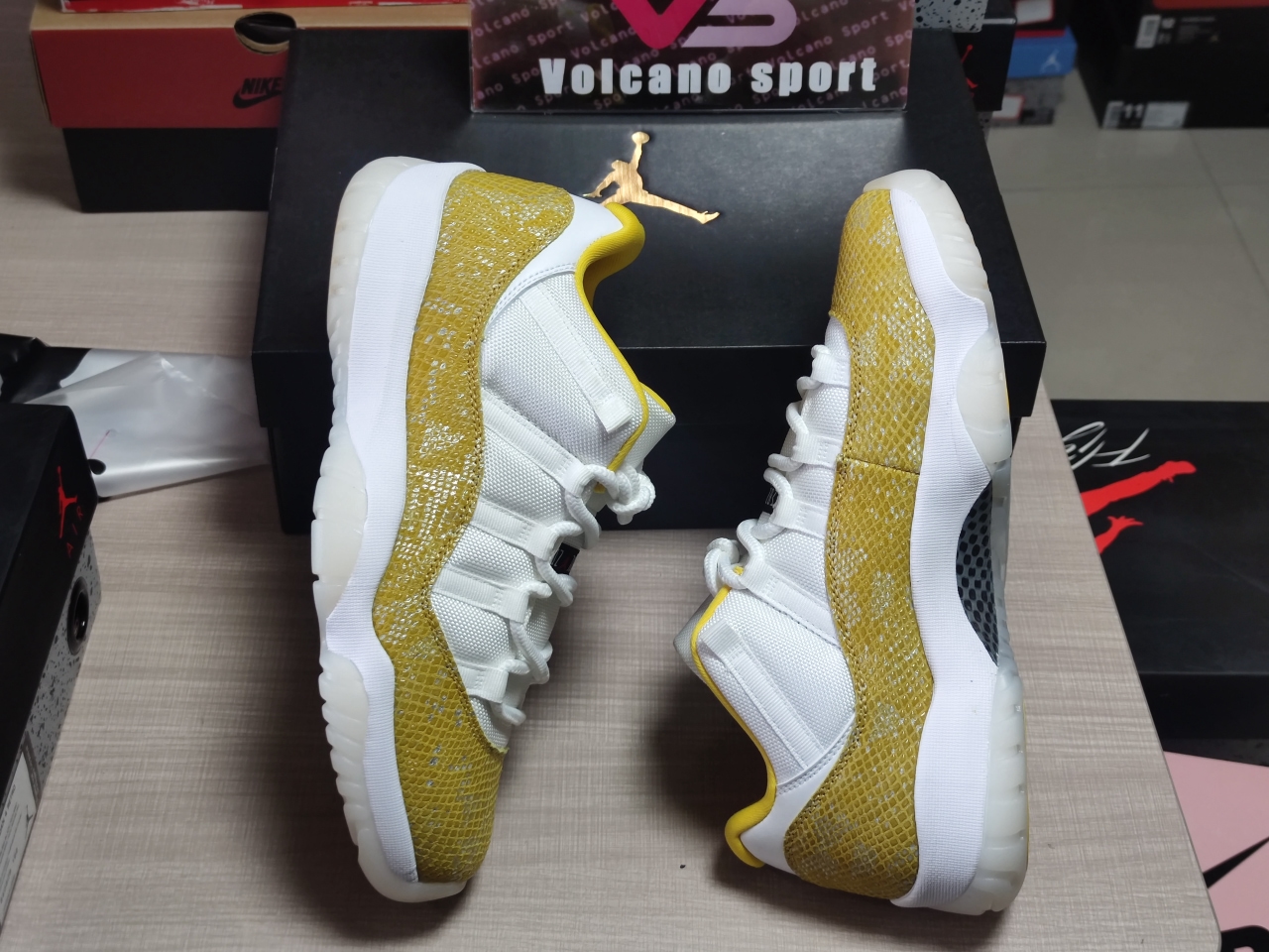 Jordan 11 Retro Low Tour Yellow Snakeskin AH7860 107