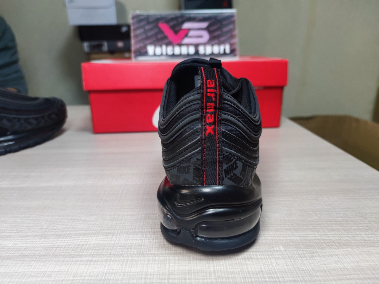 Air Max 97 All-Over Print Black Red AR4259-001