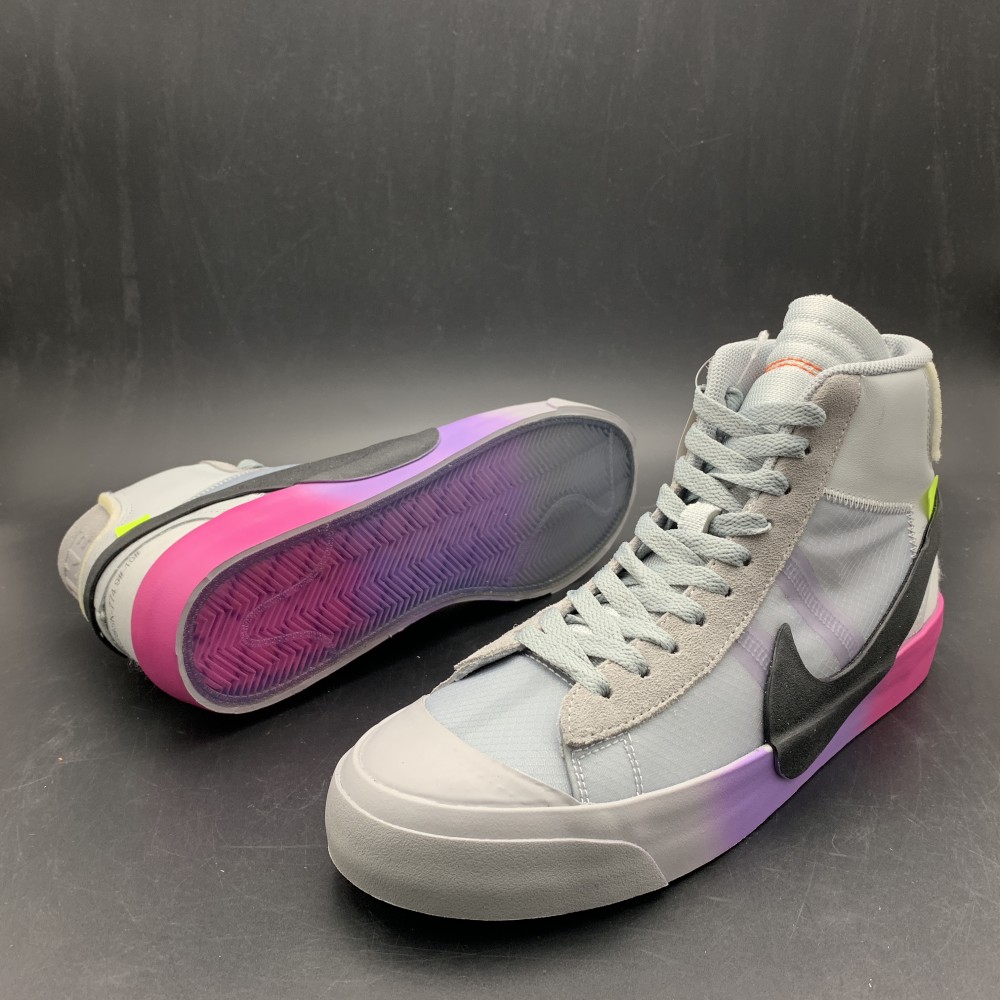 Nike Blazer Mid Off-White Wolf Grey Serena Queen  AA3832-002
