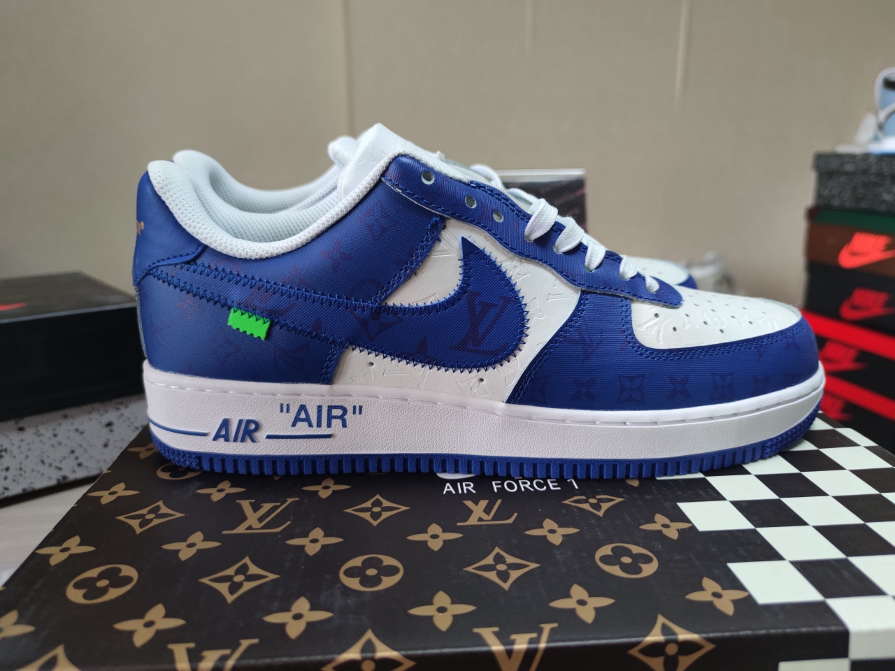 LV X Air Force 1 blue and white