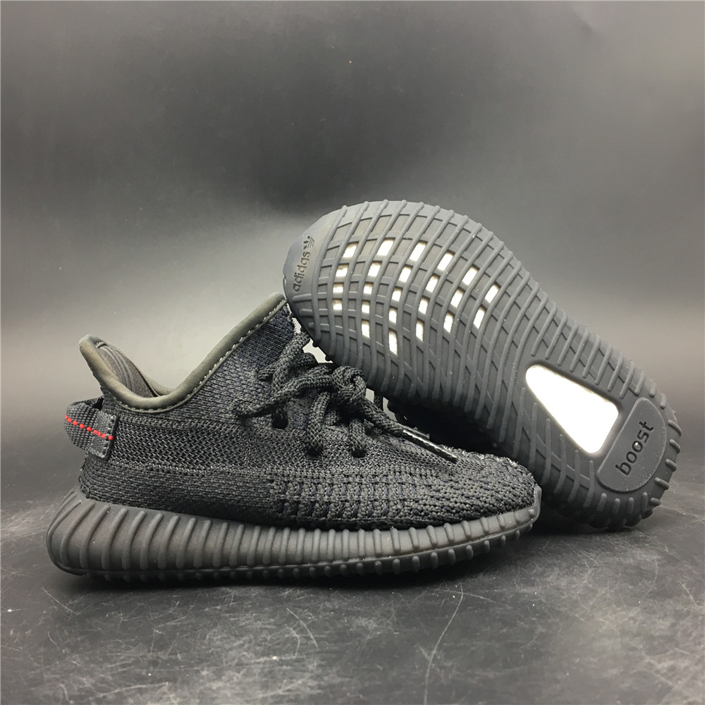 Yeezy Boost 350 V2 Black (Non-Reflective) (Kids)