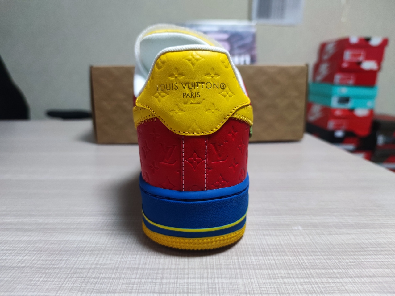 LV x Air Force 1 Low Blue Red Yellow
