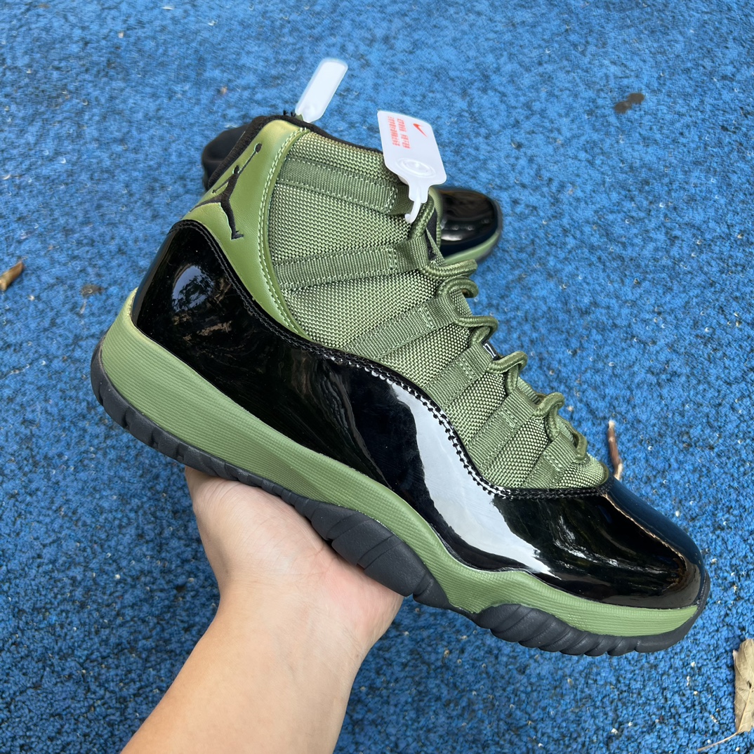 Nike Air Jordan 11 Olive Green High Top Carbon Plate CT8012-300
