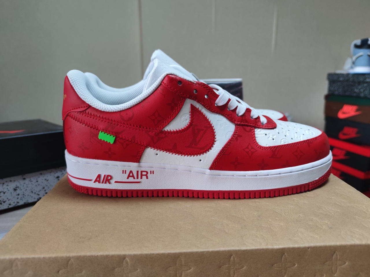LV X Air force 1 red and white