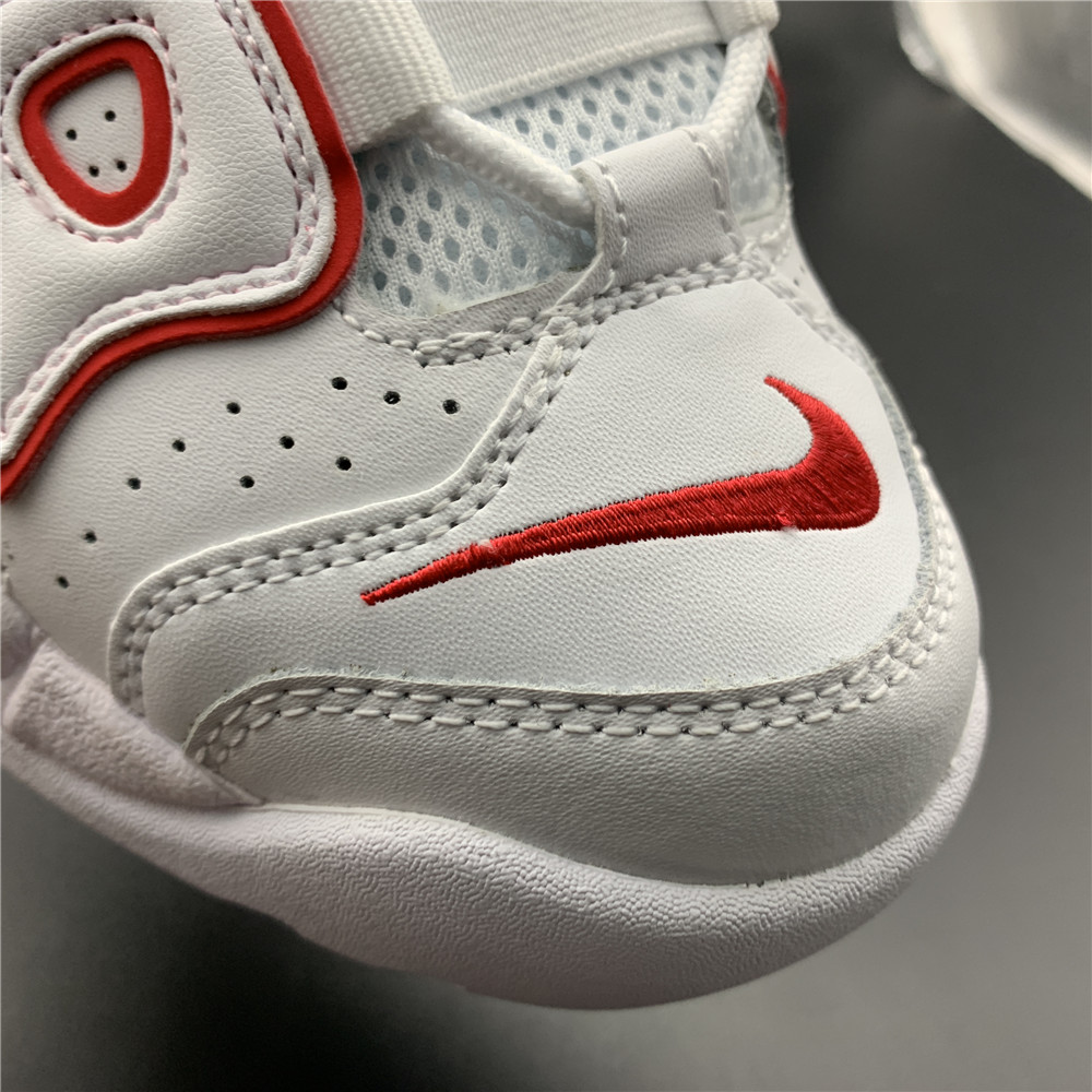 Nike Air More Uptempo White Varsity Red Outline (GS) 415082-108
