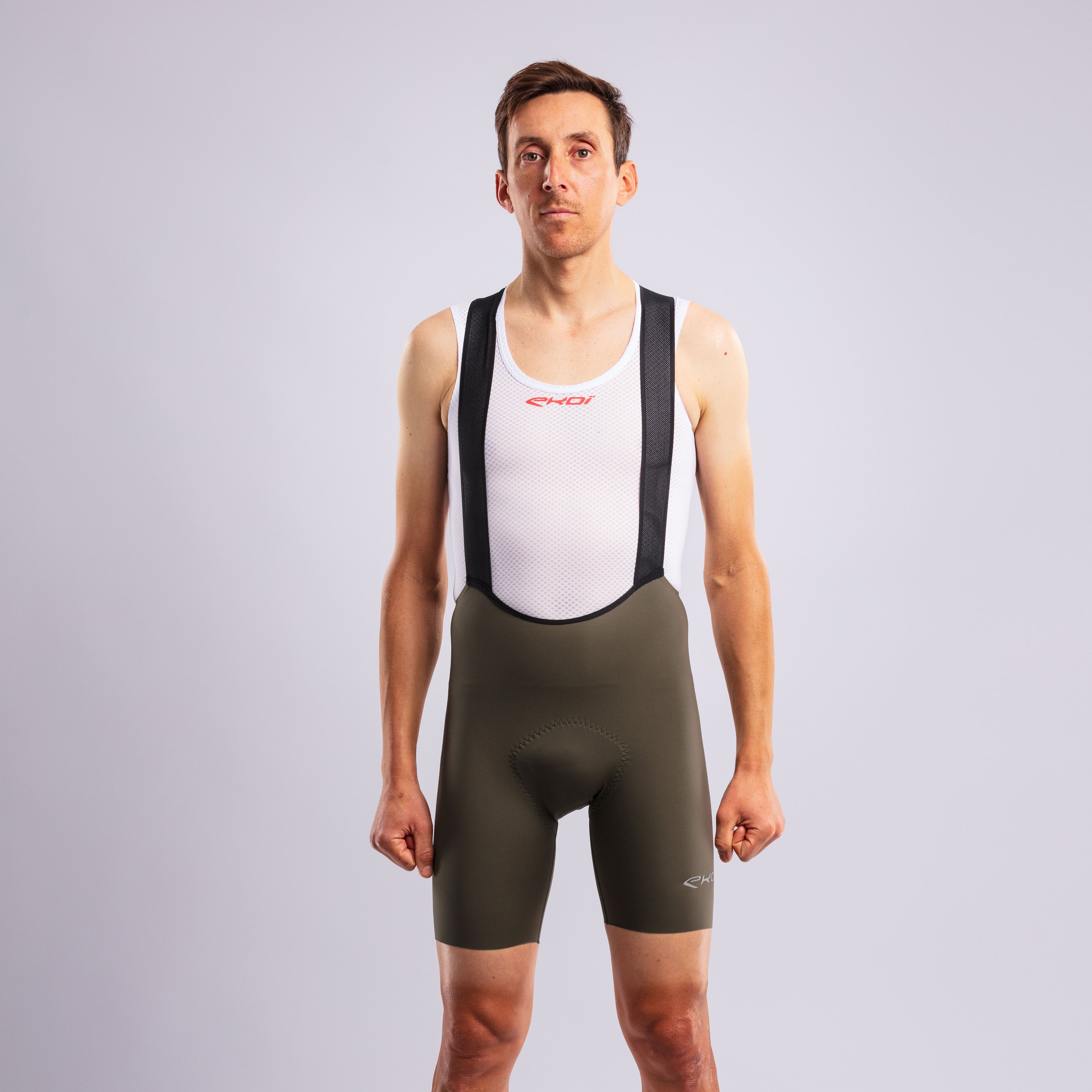 EKOI SUPERSOFT Short Bib Shorts Khaki