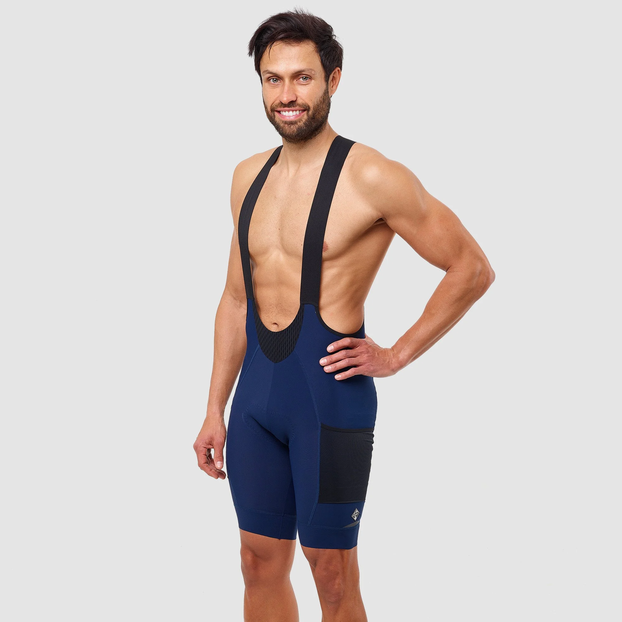 EKOI GRAVEL Cargo Pockets PERF Bib shorts Navy Blue