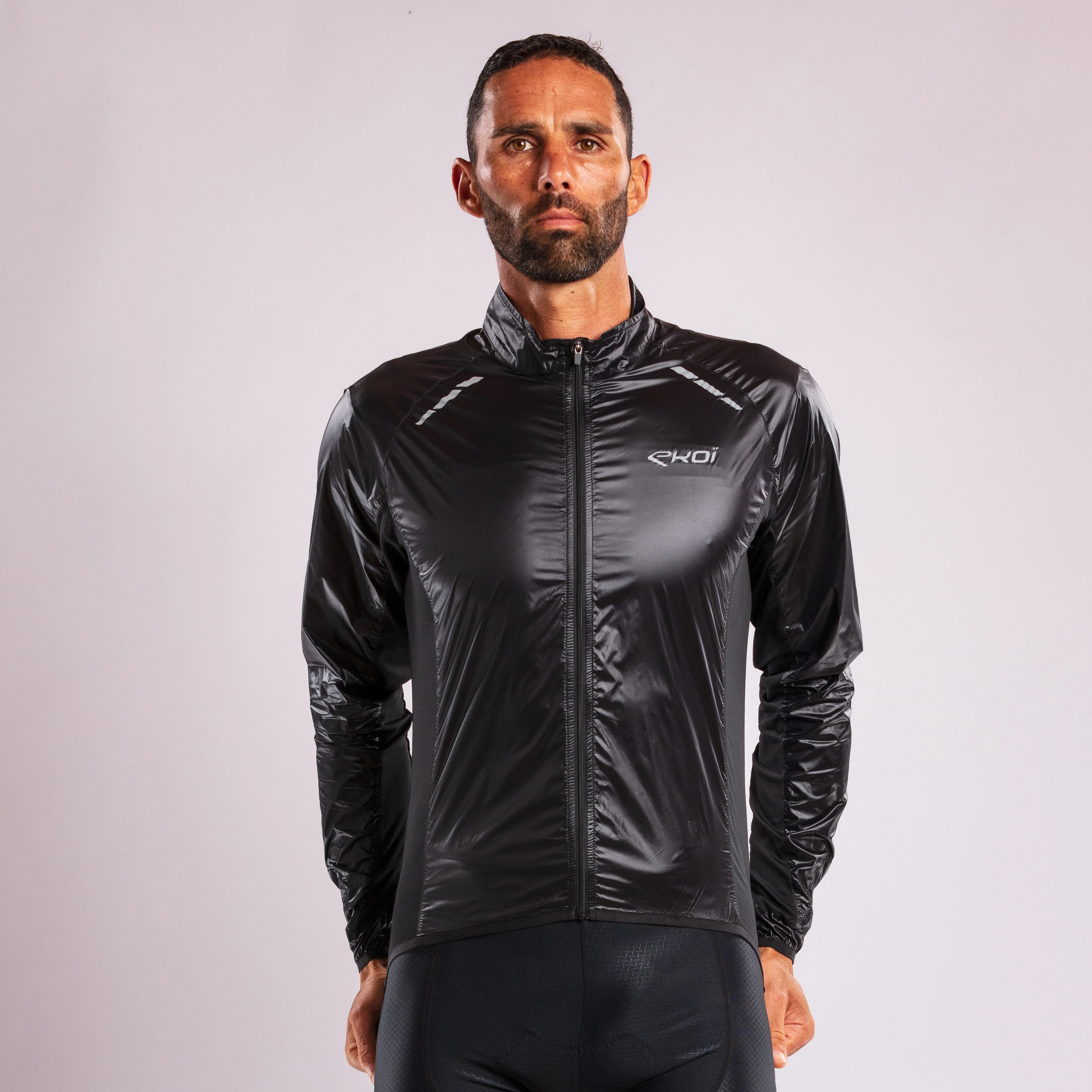 EKOI Perf WINDPROOF LIGHT PACKABLE Jacket Black
