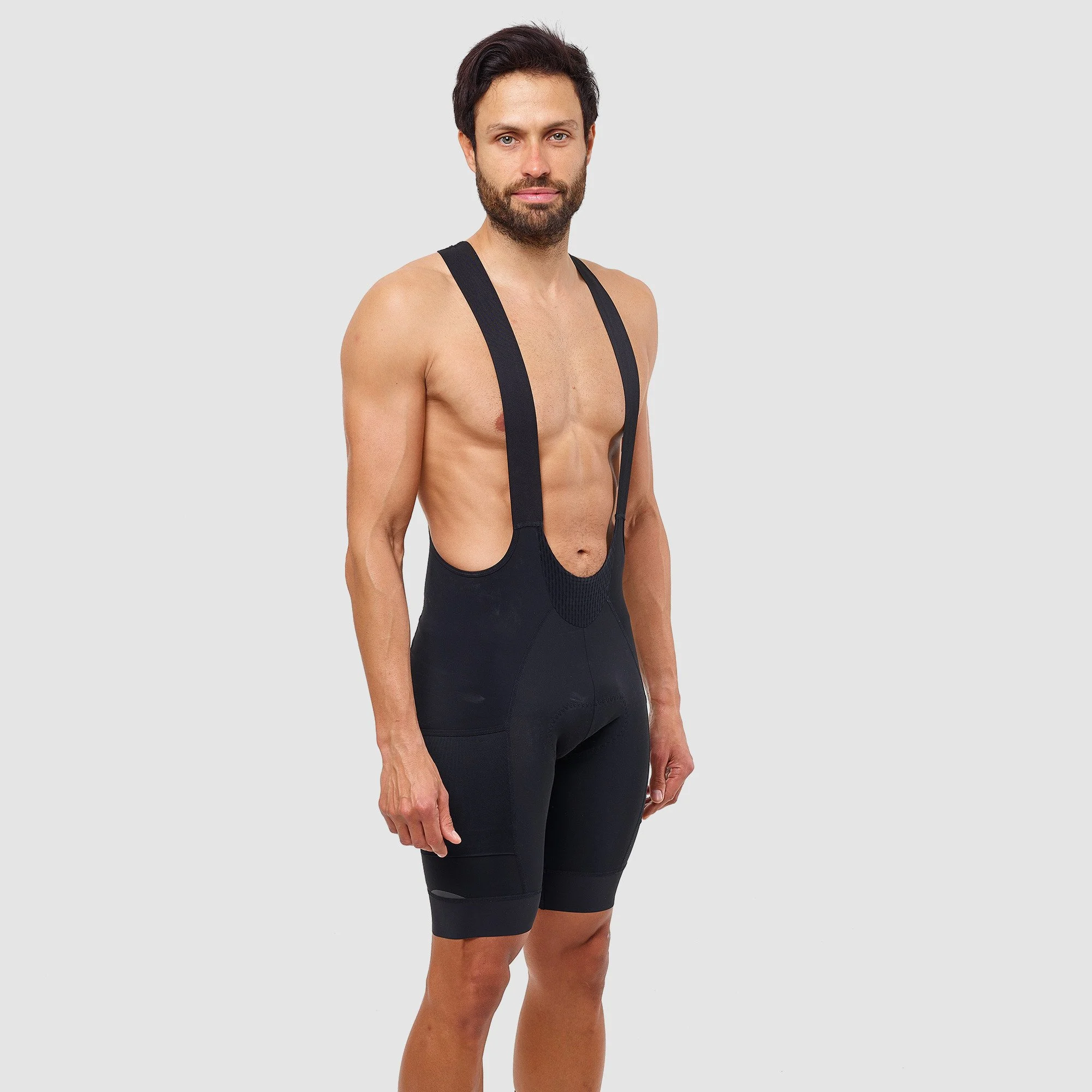 EKOI GRAVEL Cargo Pockets PERF Bibshorts Black