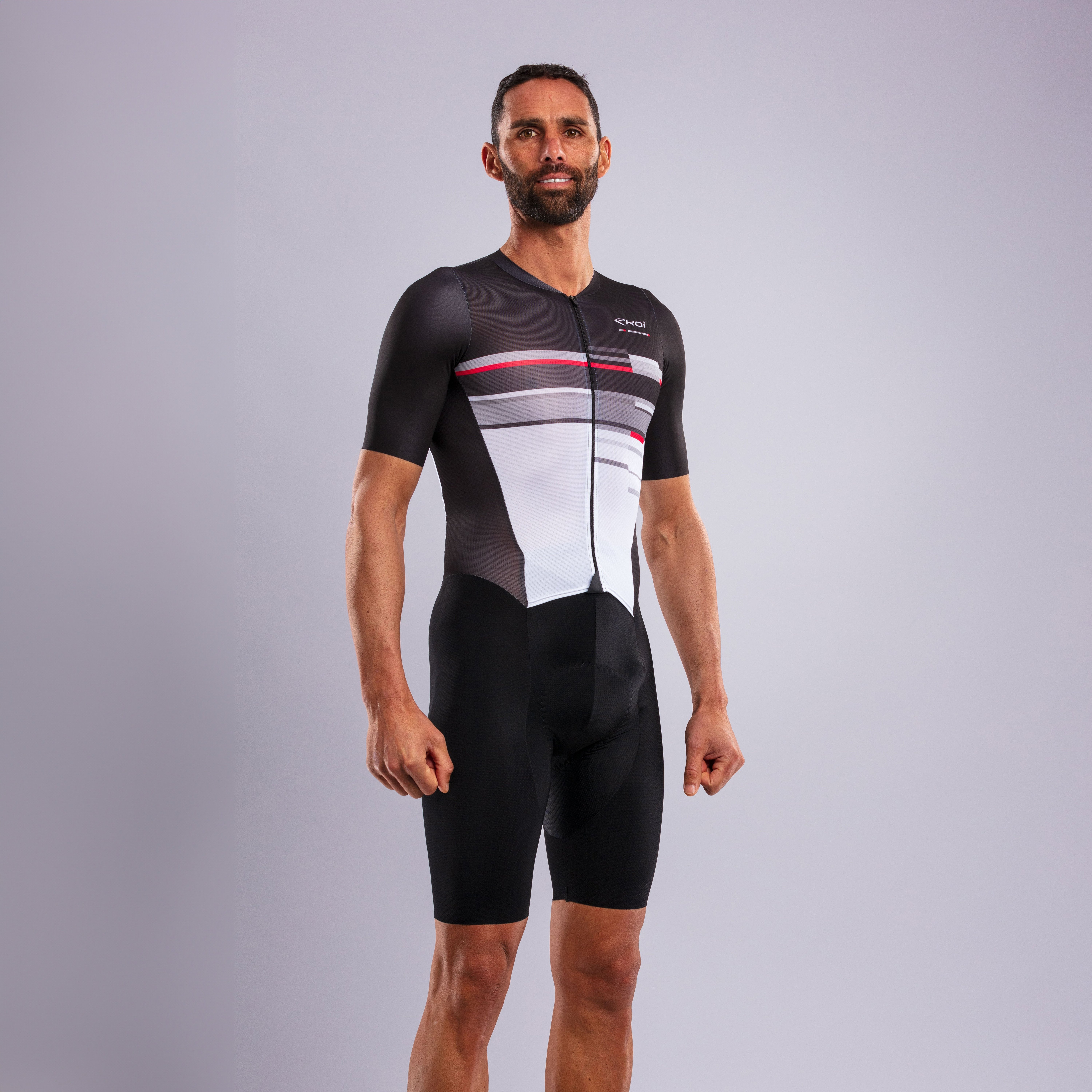 EKOI Perf COLOR BLOCK road suit Black