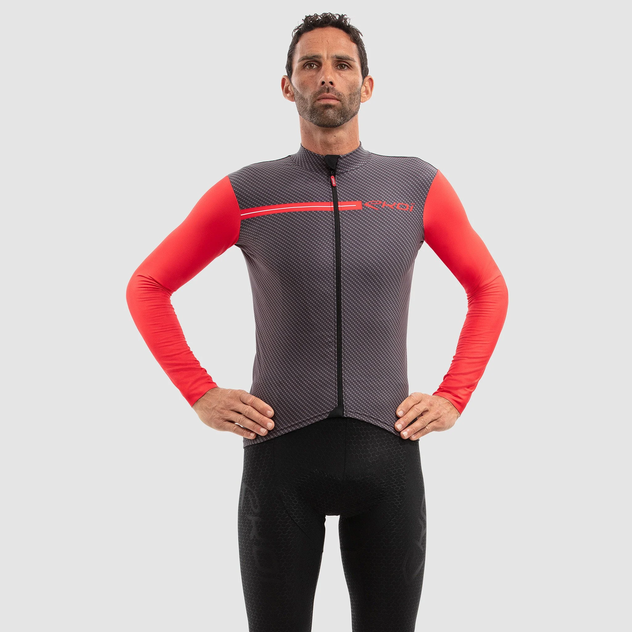LONG SLEEVES JERSEY EKOI CARBON RED