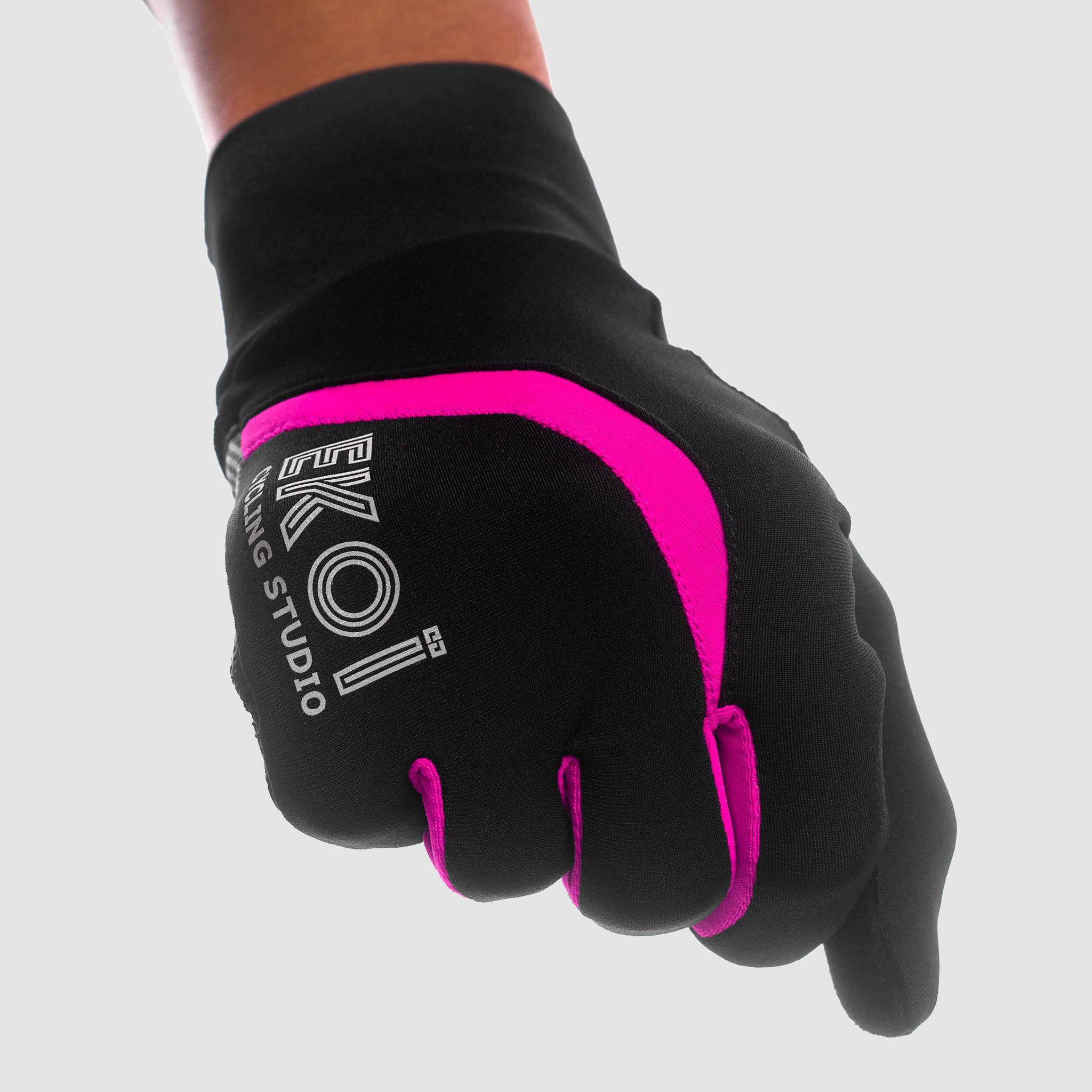 EKOI Women's pink long-fingered gloves