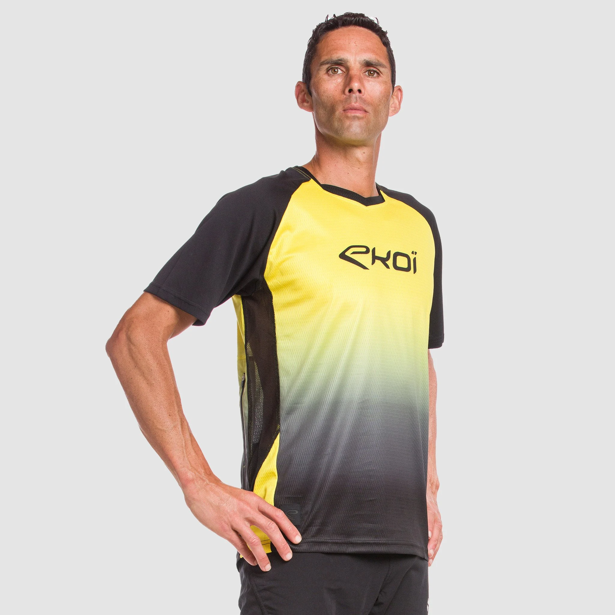 Short Sleeves Jersey EKOI MTB Yellow