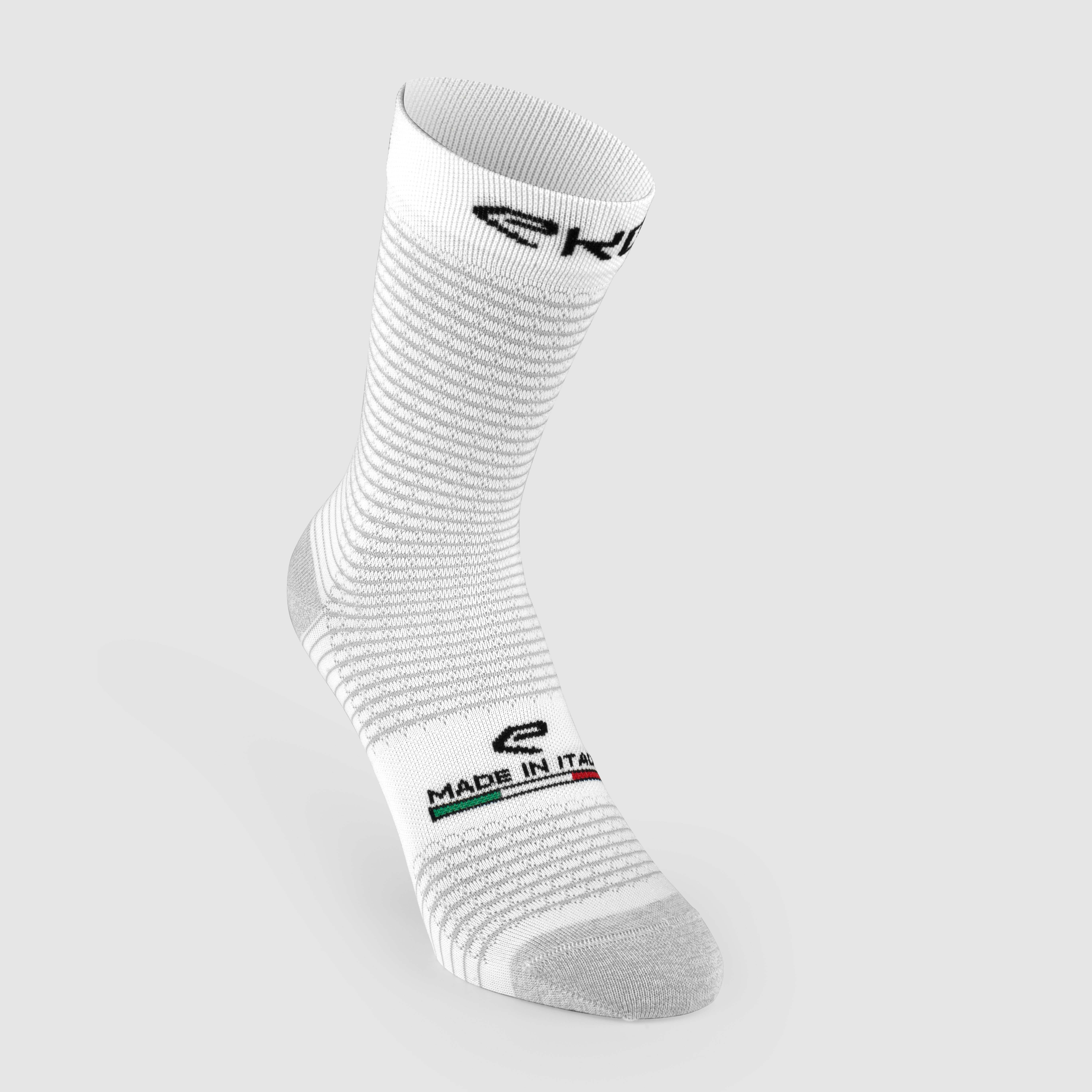 EKOI CARBON BICYCLE Socks White 18cm