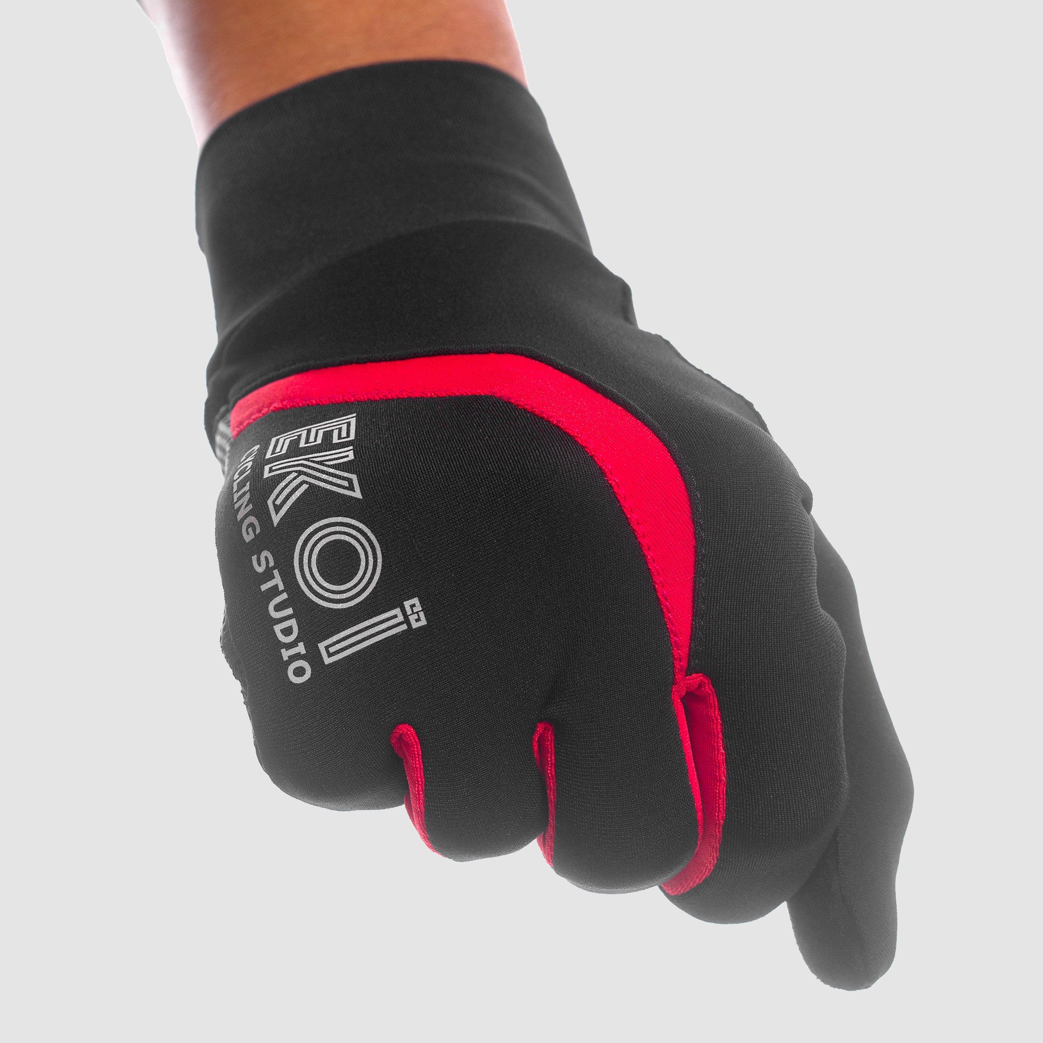 EKOI Women's red long-fingered gloves