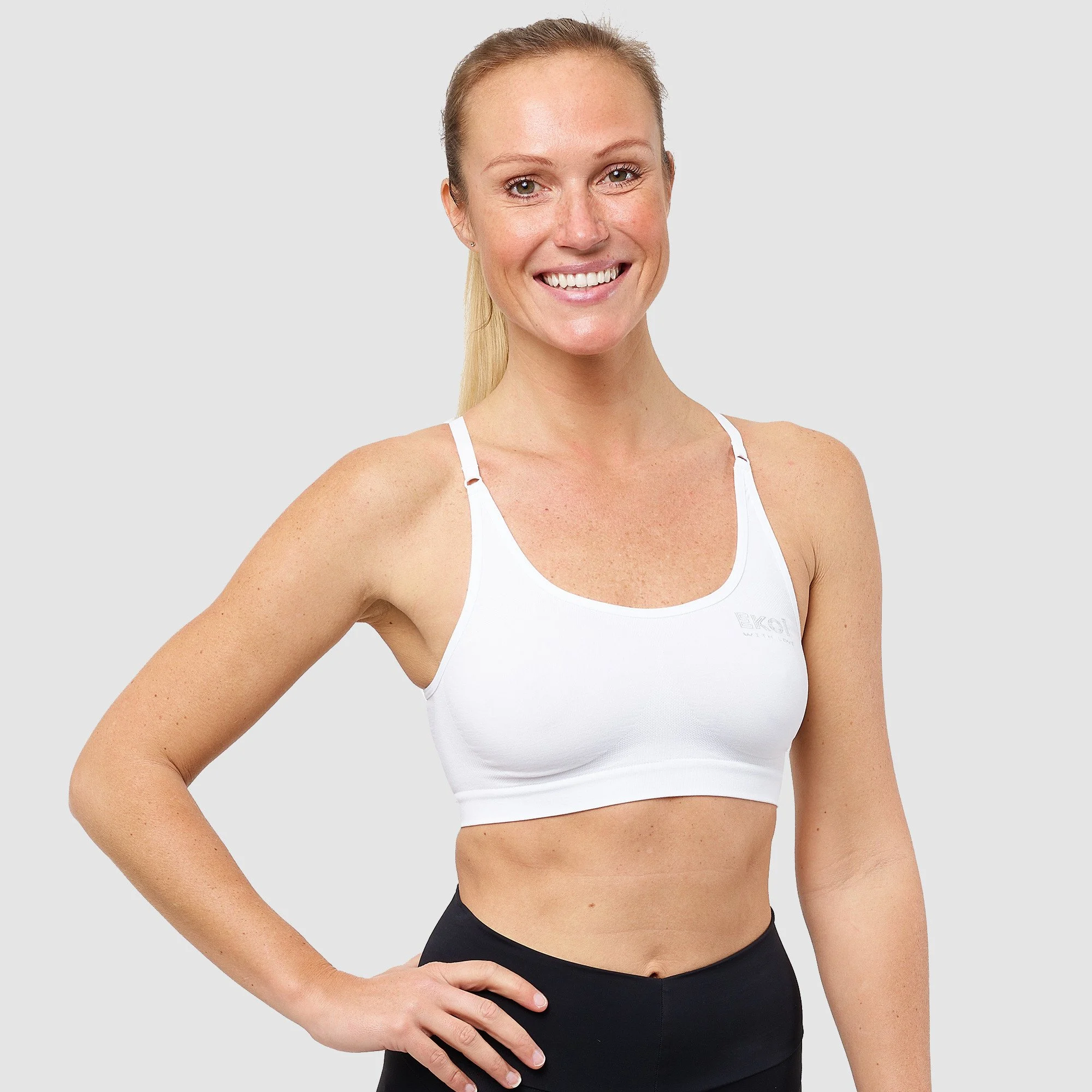 Women Bra Crossed Back White