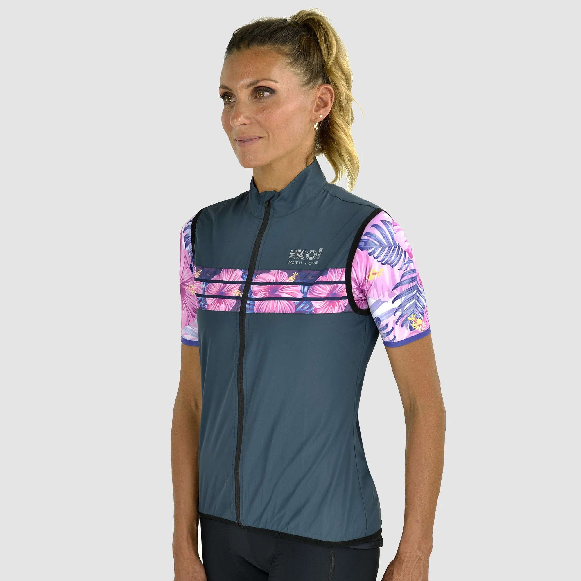 Windproof Vest EKOI CELIA Navy Blue