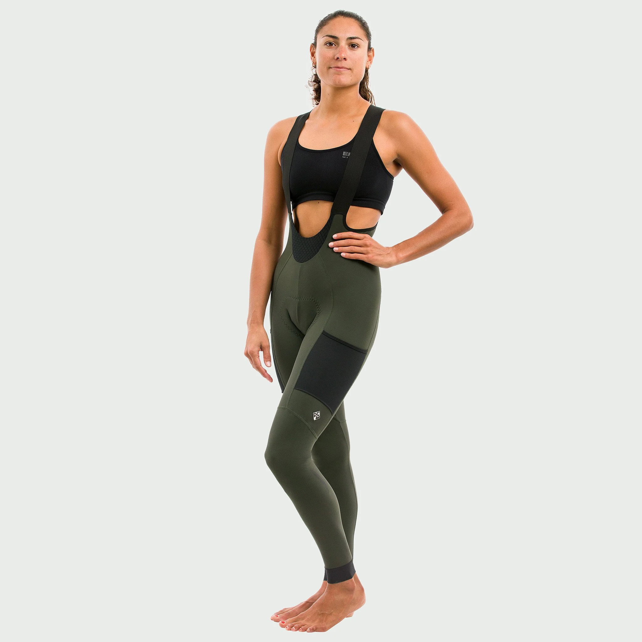 EKOI GRAVEL Women's khaki bib tights
