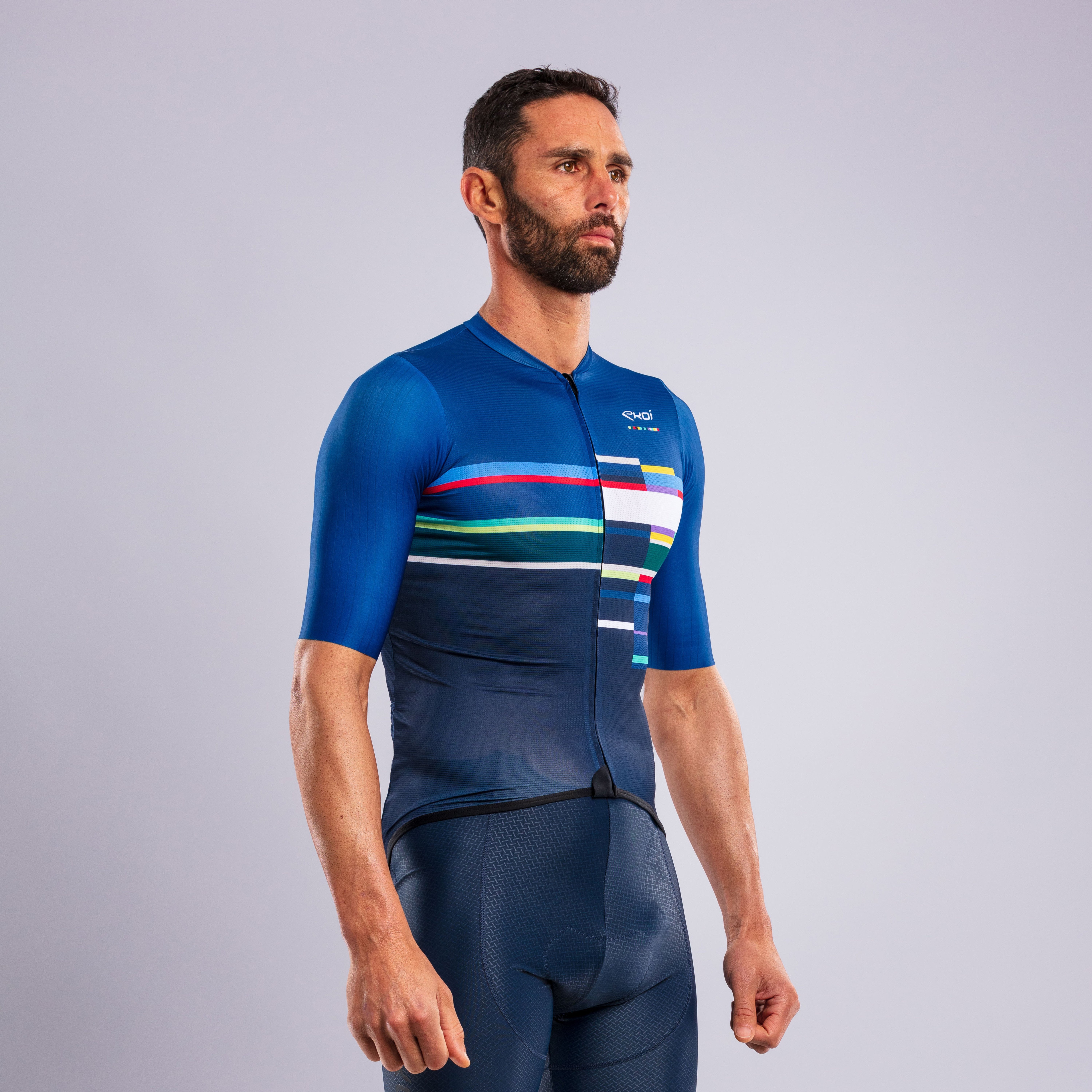 EKOI COLOR BLOCK Jersey Navy