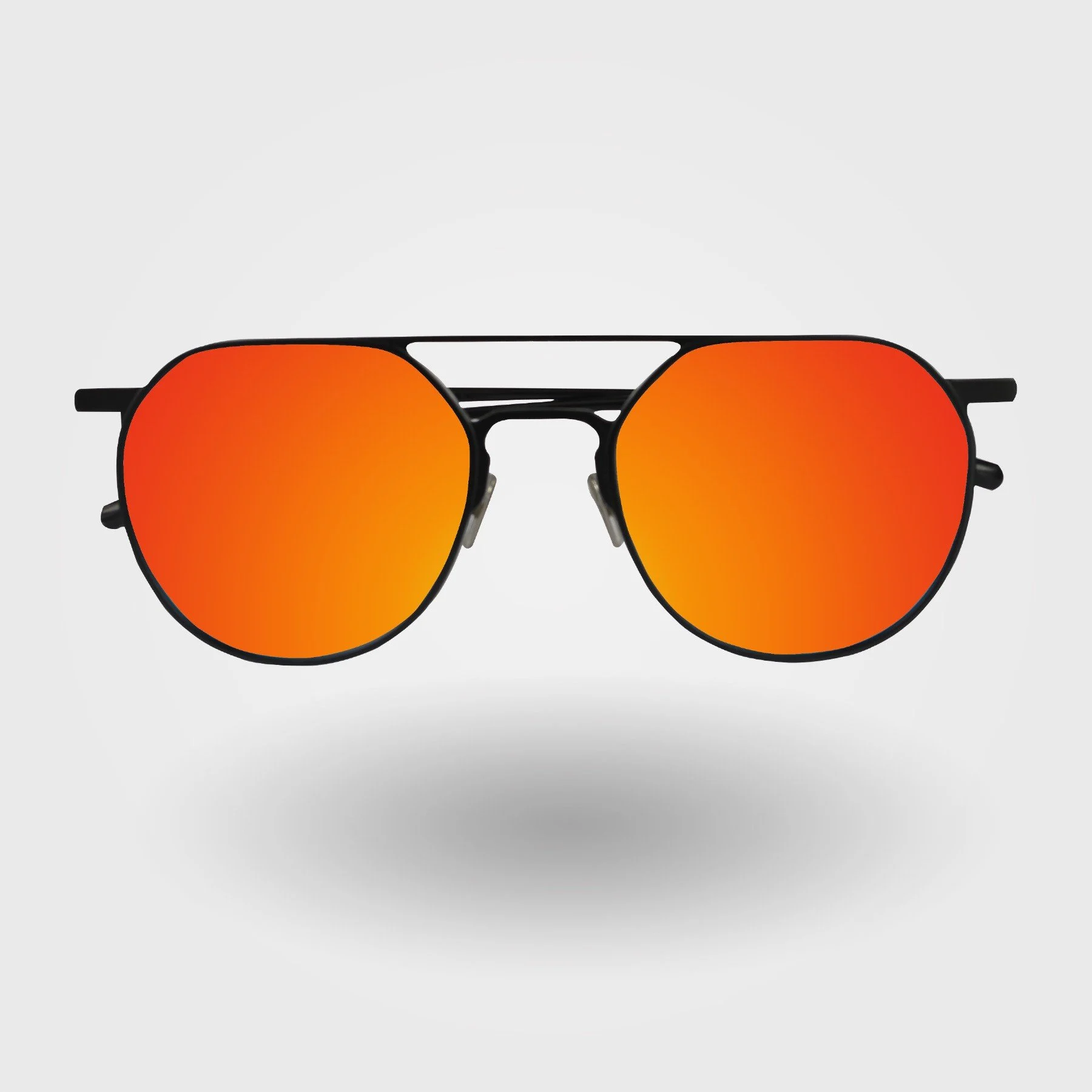 Glasses EKOI METAL Proteam Black - Red Lenses