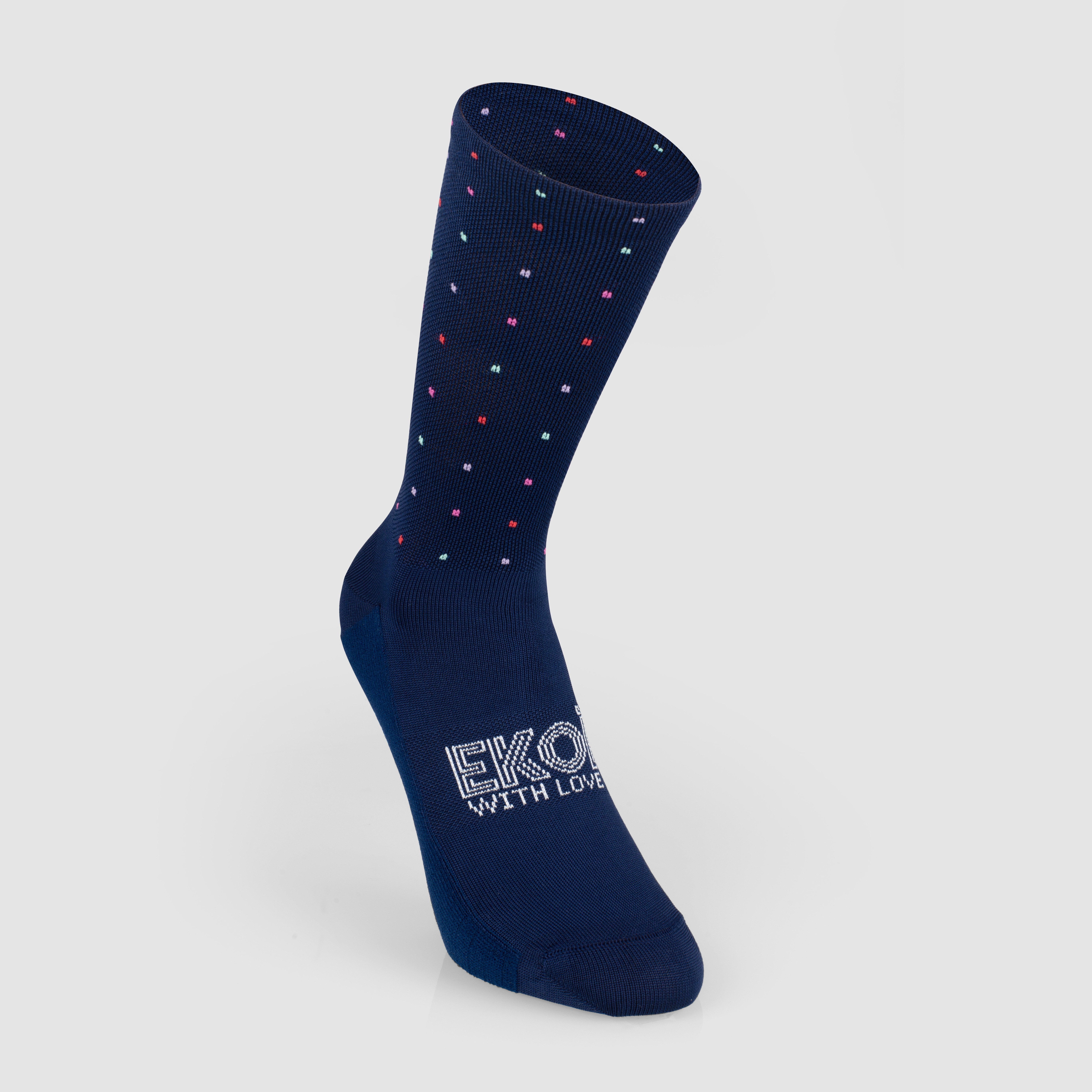 EKOI DOTS women's navy cycling socks