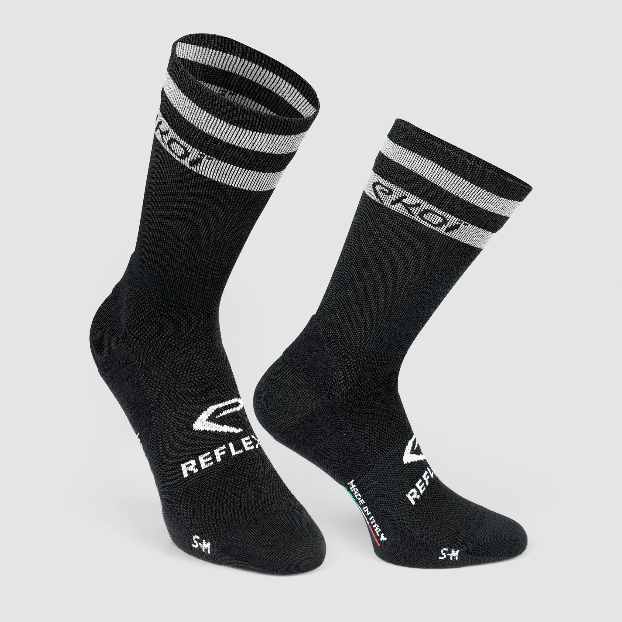 EKOI REFLECT BLACK 18CM CYCLING SOCKS